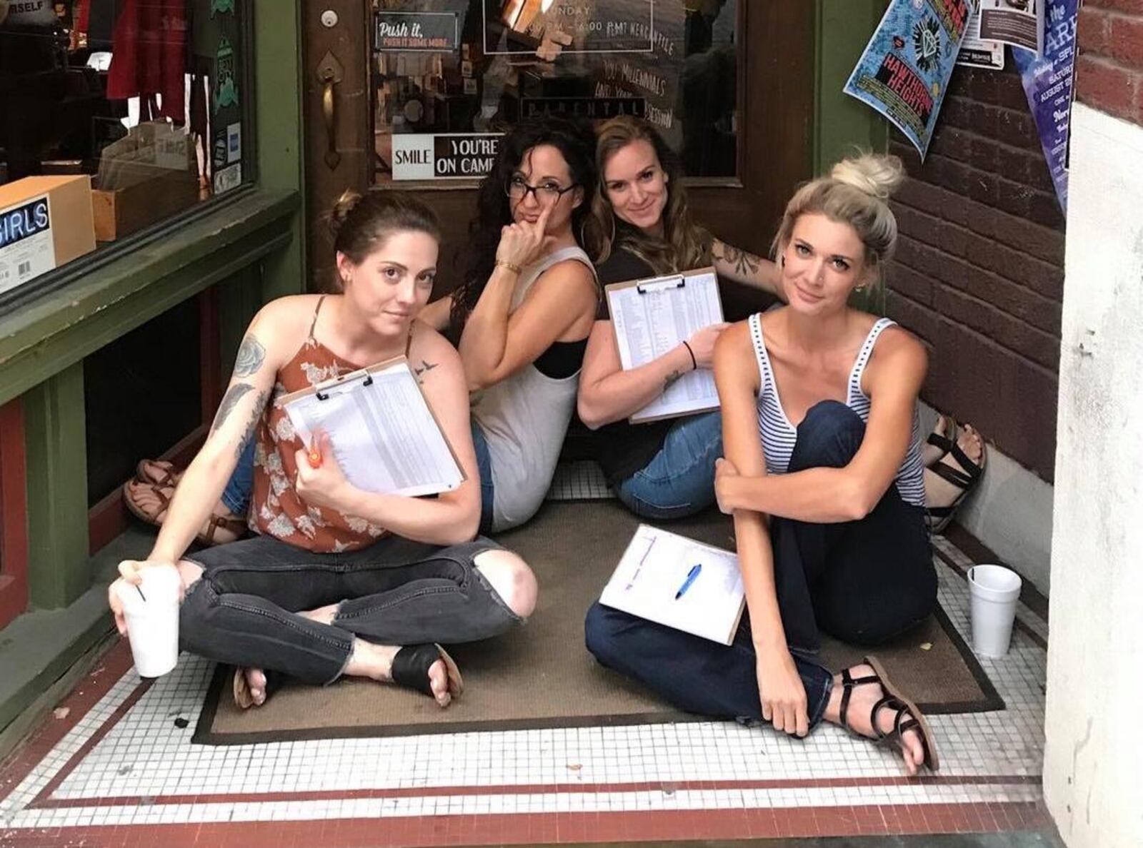 The owners  of Heart Mercantile became symbols of Dayton's strength in 2019. They are  Kait Gilcher,  Amanda Hensler 
 Carly Short and Brittany Smith.