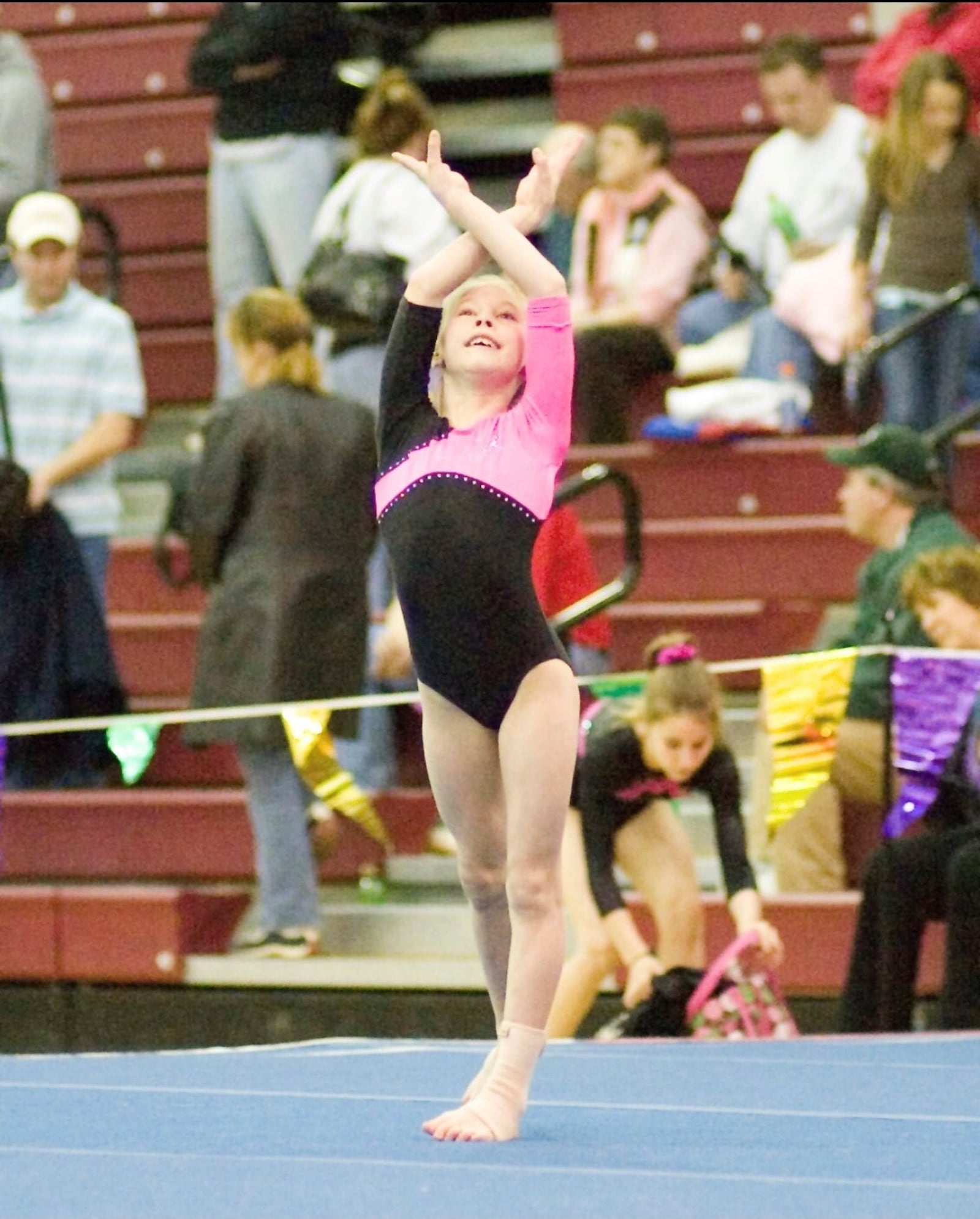 Taylor Robertson became an elite gymnastics performer until she gave up the sport at 13 and switched to track and field. (Contributed Photo)