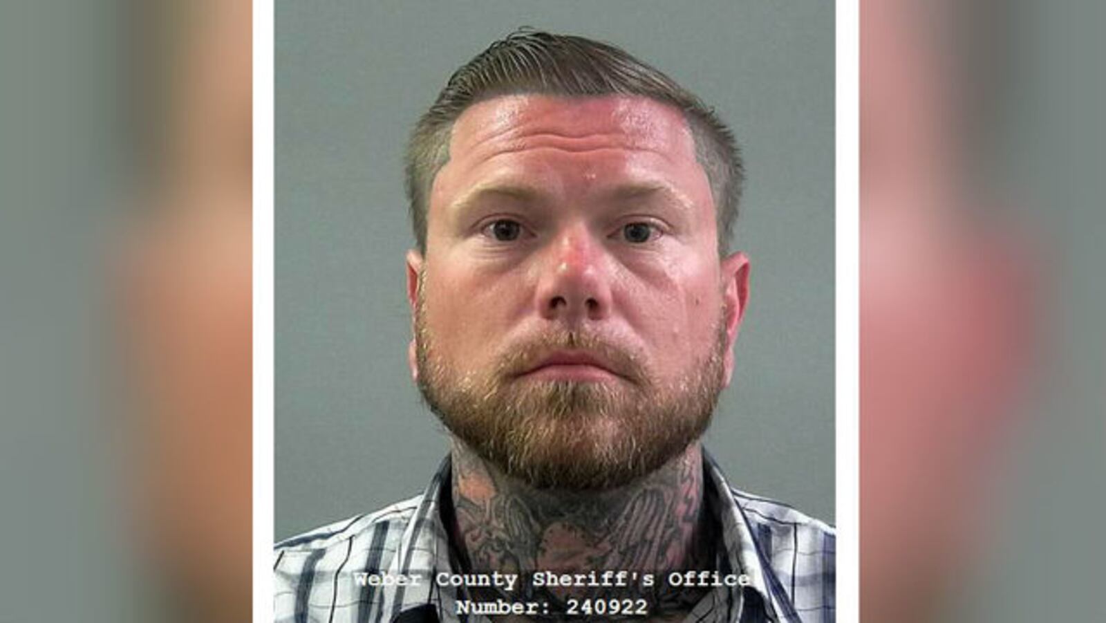 Adam Curtis Williams is pictured in a mugshot from the Weber County, Utah, Sheriff's Office. Williams, 33, of Logan, is wanted in connection with the killings of a New Hampshire couple whose bodies were found buried on a Texas beach Oct. 27, 2019.