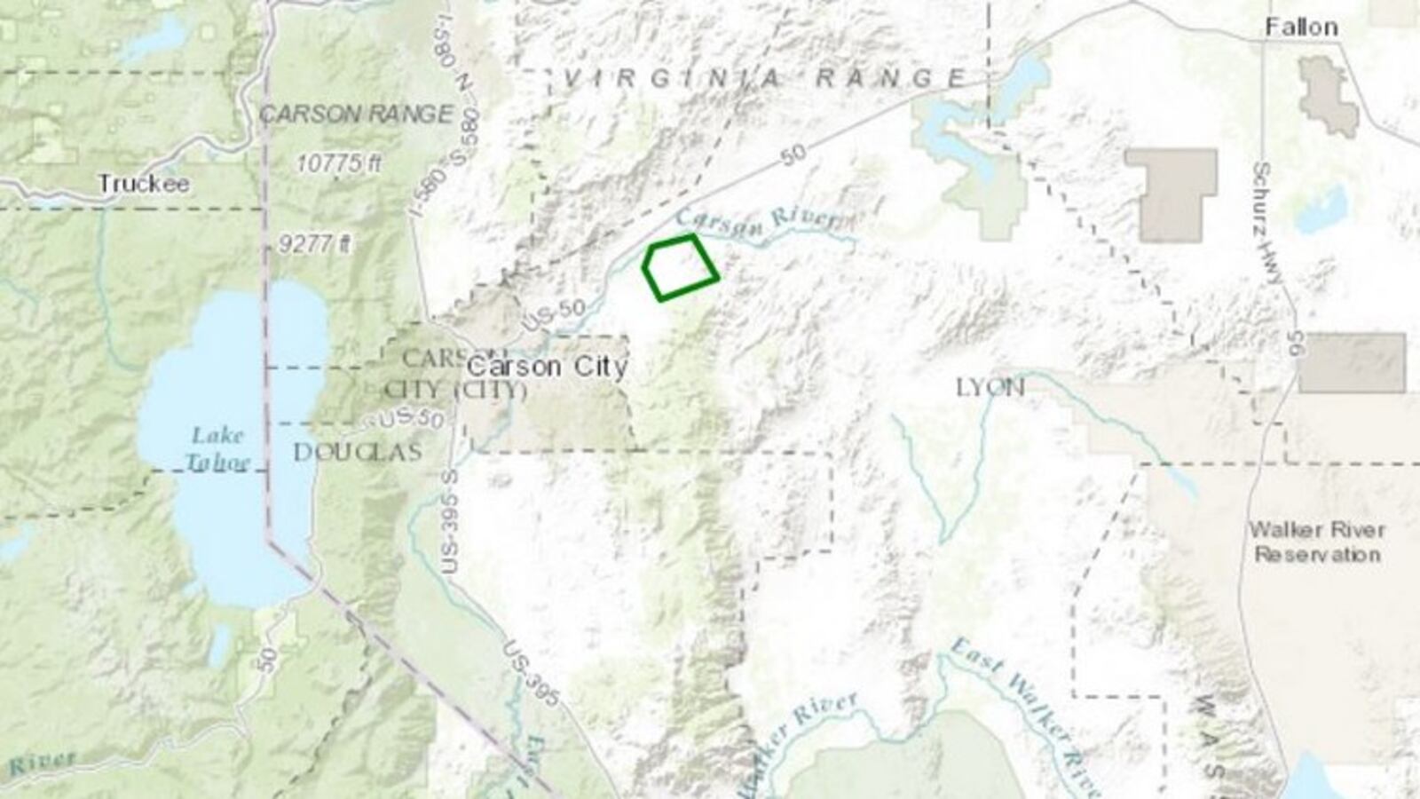 The National Weather Service in Reno, Nevada has issued a Flash Flood Warning due to an "imminent" dam break at the South Dayton Retention Pond, about 85 miles northwest of Reno.(National Weather Service, Reno)