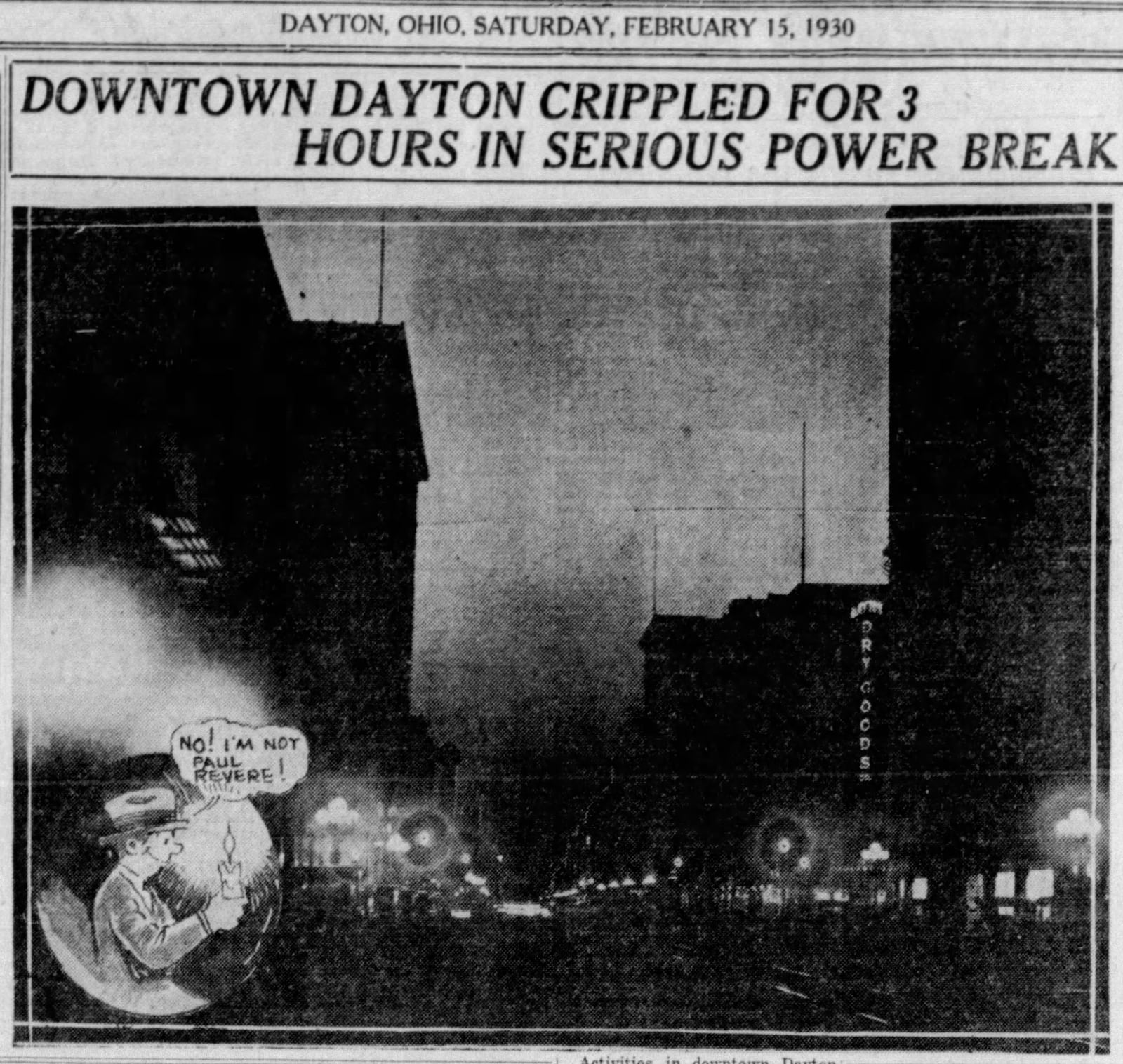 Dayton Daily News Feb. 15, 1930. DAYTON DAILY NEWS ARCHIVES