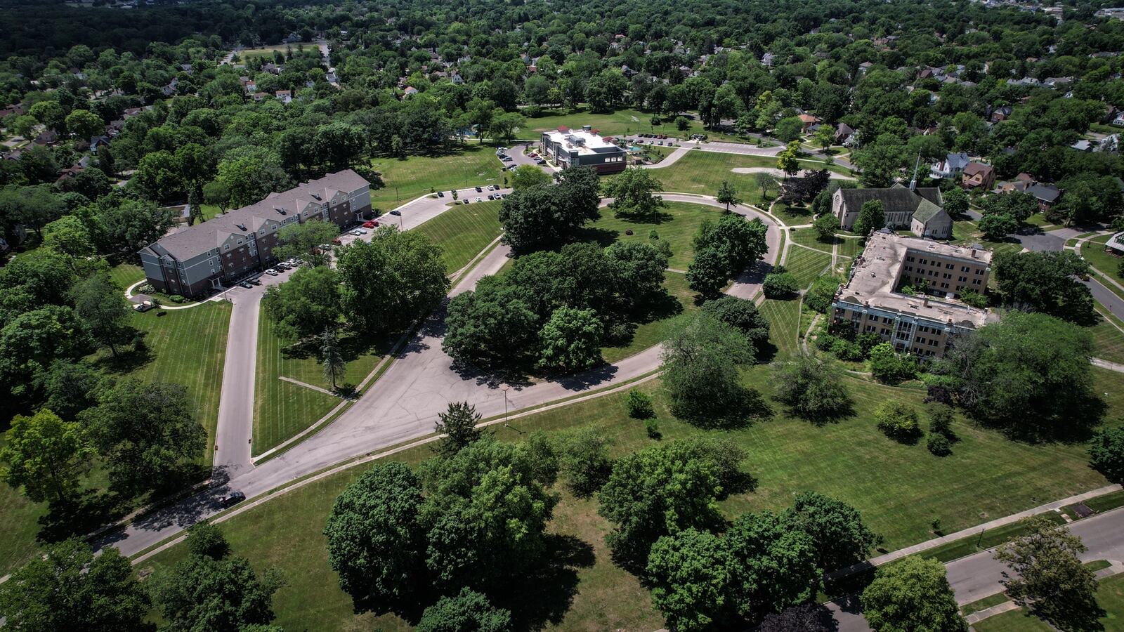 The Omega Baptist Harvard campus in northwest Dayton. Jim Noelker/Staff