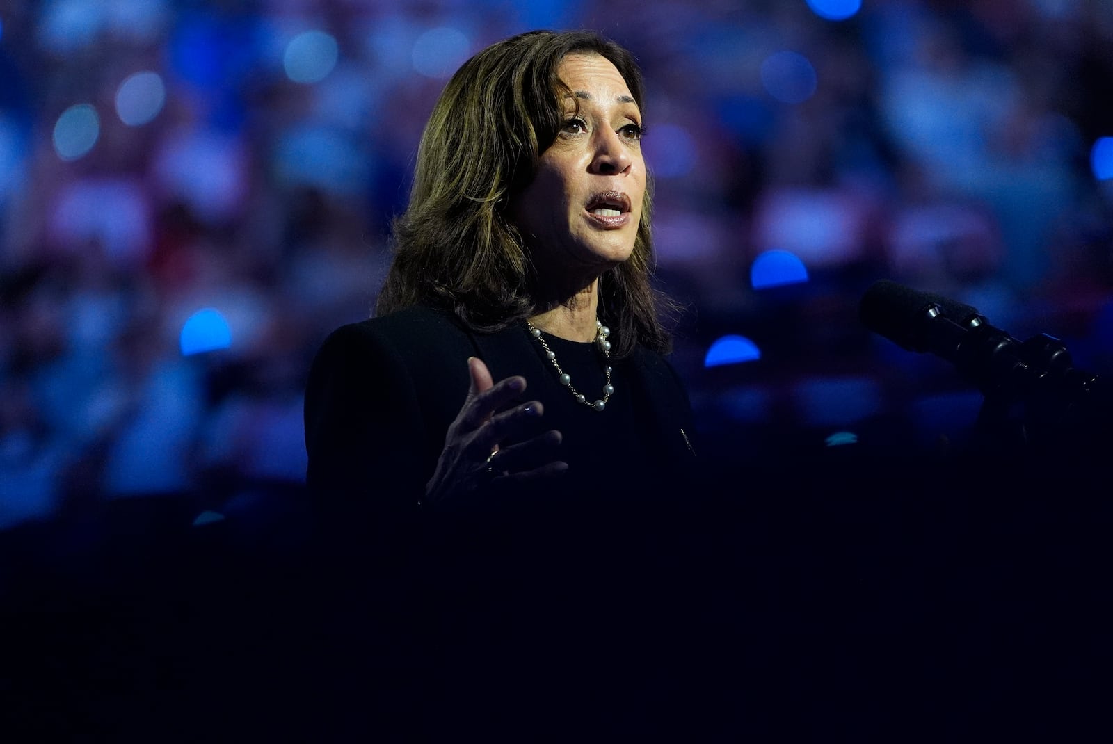 Democratic presidential nominee Vice President Kamala Harris speaks during a campaign rally at the Alliant Energy Center in Madison, Wis., Wednesday, Oct. 30, 2024. (AP Photo/Jacquelyn Martin)