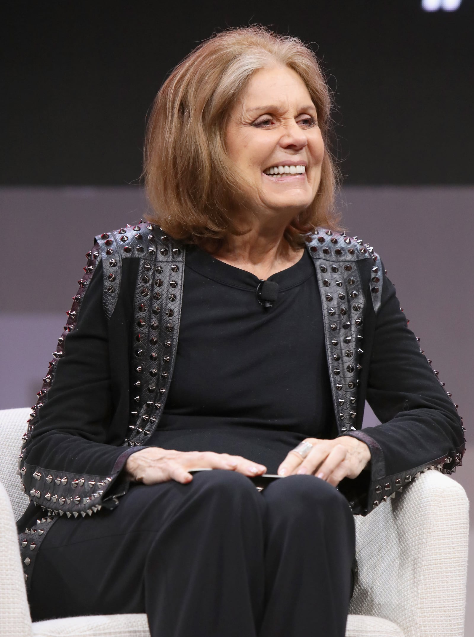 LOS ANGELES, CA - FEBRUARY 06:  Gloria Steinem on Monday released a statement criticizing Ohio’s effort  to close abortion clinics. Here she speaks onstage during The 2018 MAKERS Conference at NeueHouse Hollywood on February 6, 2018 in Los Angeles, California.  (Photo by Rachel Murray/Getty Images for MAKERS)