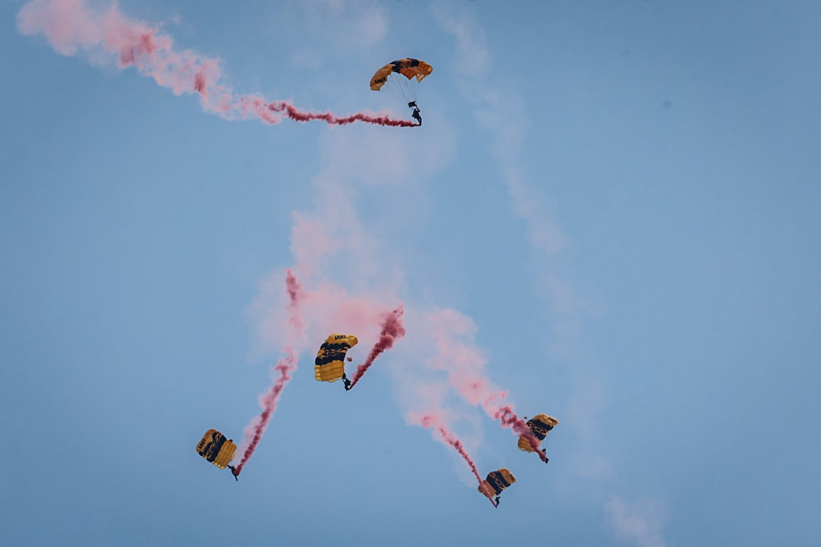 US Army Golden Knights perform at Dayton Air Show. Jim Noelker/Staff