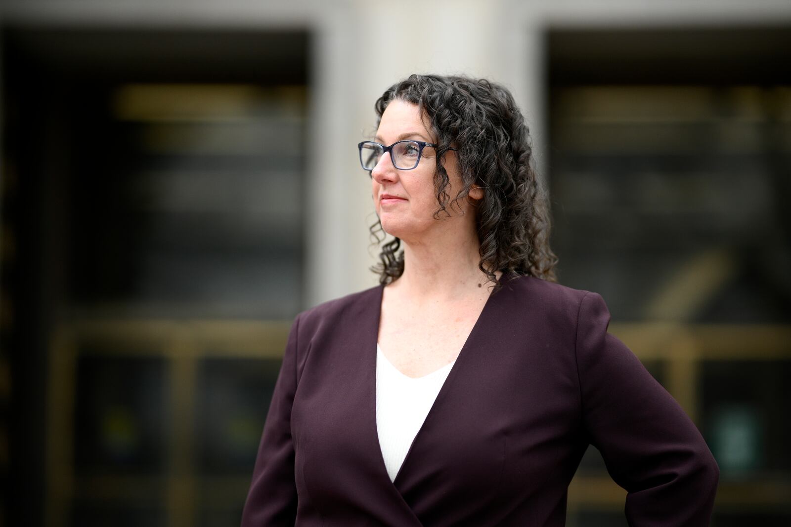 Diane Yentel, president and CEO of the National Council of Nonprofits, poses for a photograph, in Washington, Monday, Feb. 3, 2025. (AP Photo/Nick Wass)