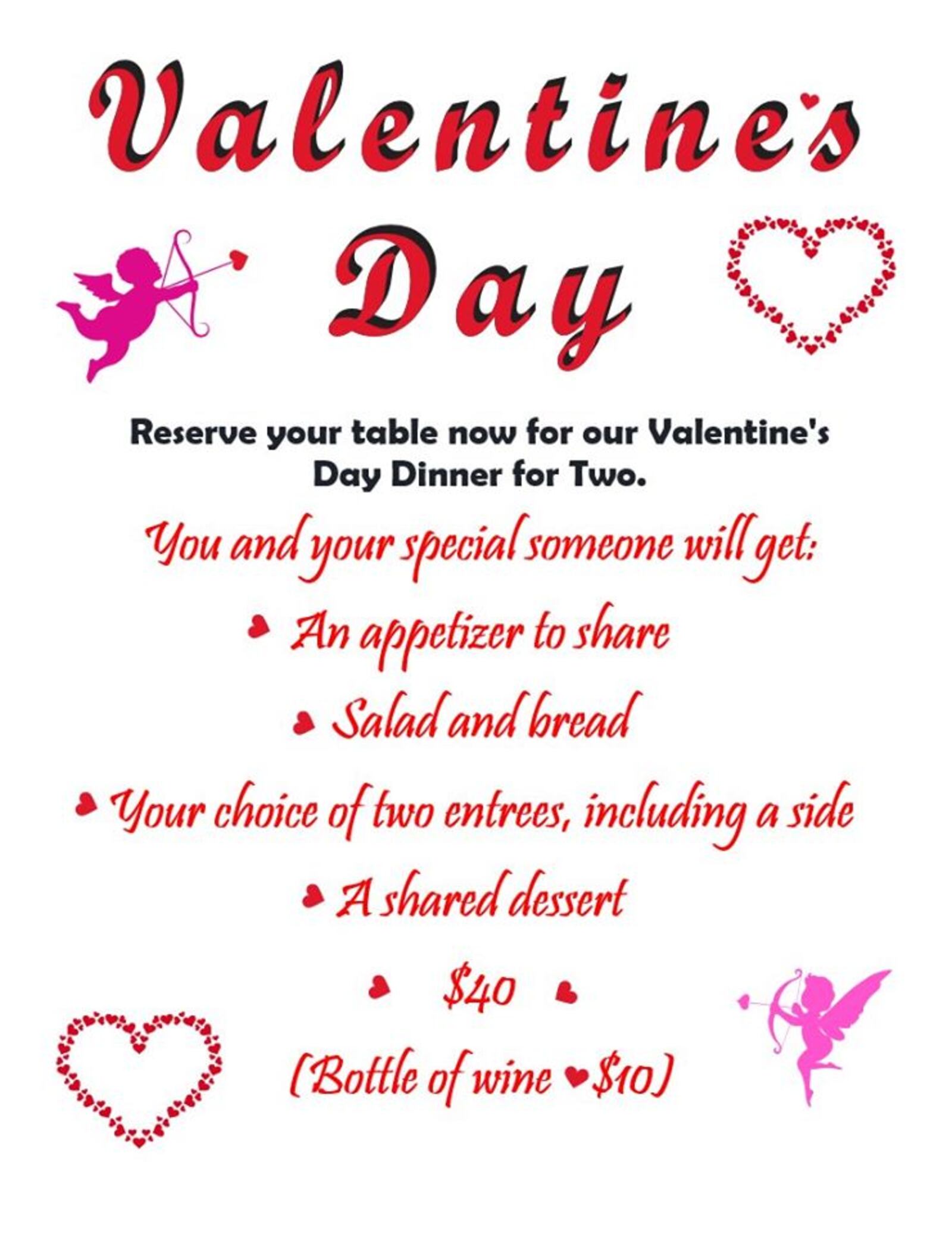 Impress your significant other on the big day by taking them to one of these Dayton-area Valentine's Day dining events.