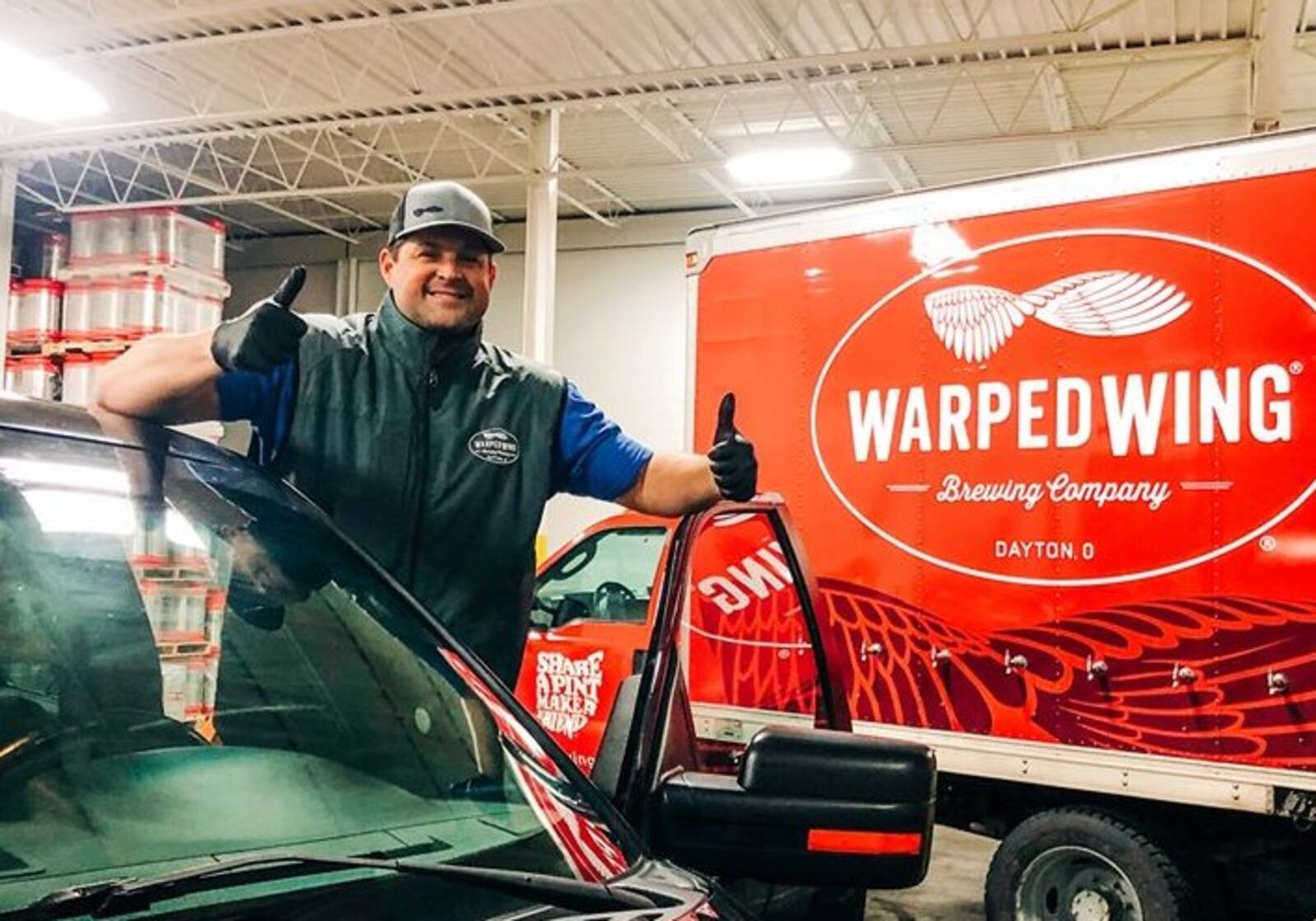 Nick Bowman, co-founder of Warped Wing Brewing Company, has been delivering beer to customers' homes, using contact-less delivery. The downtown Dayton brewery is also offering its food menu for curbside pickup and delivery.