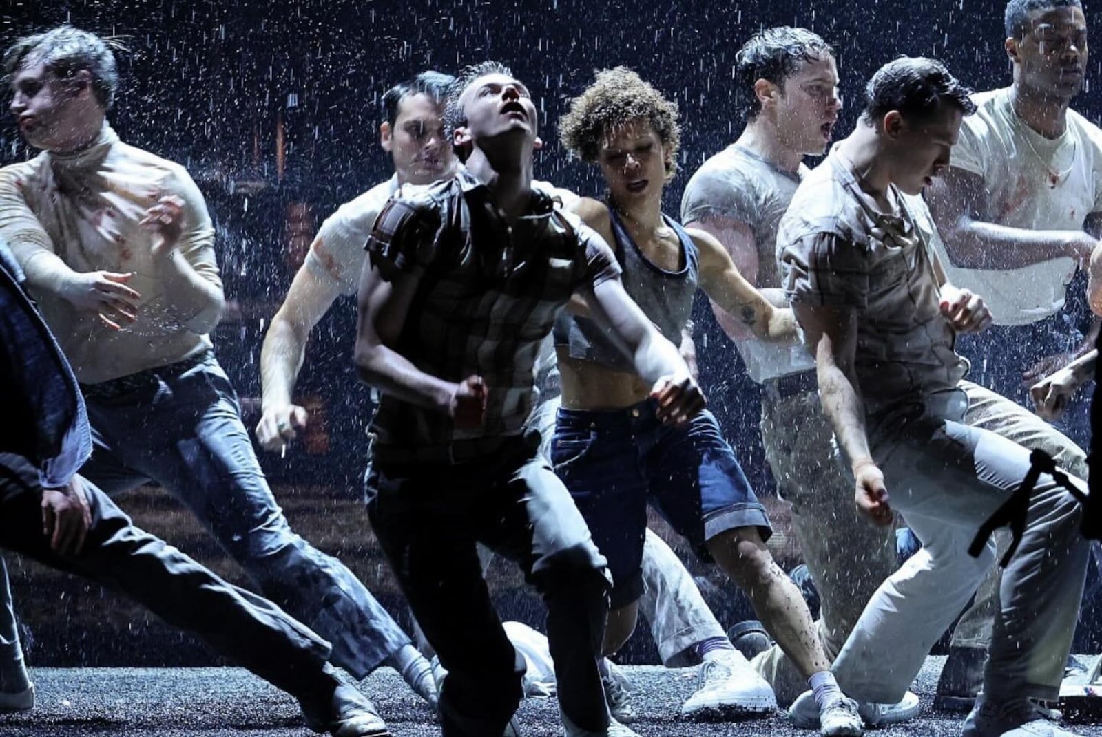 Tilly Evans-Krueger (center) and the ensemble of "The Outsiders" performing June 16 at the Tony Awards. PHOTO BY THEO WARGO - GETTY IMAGES