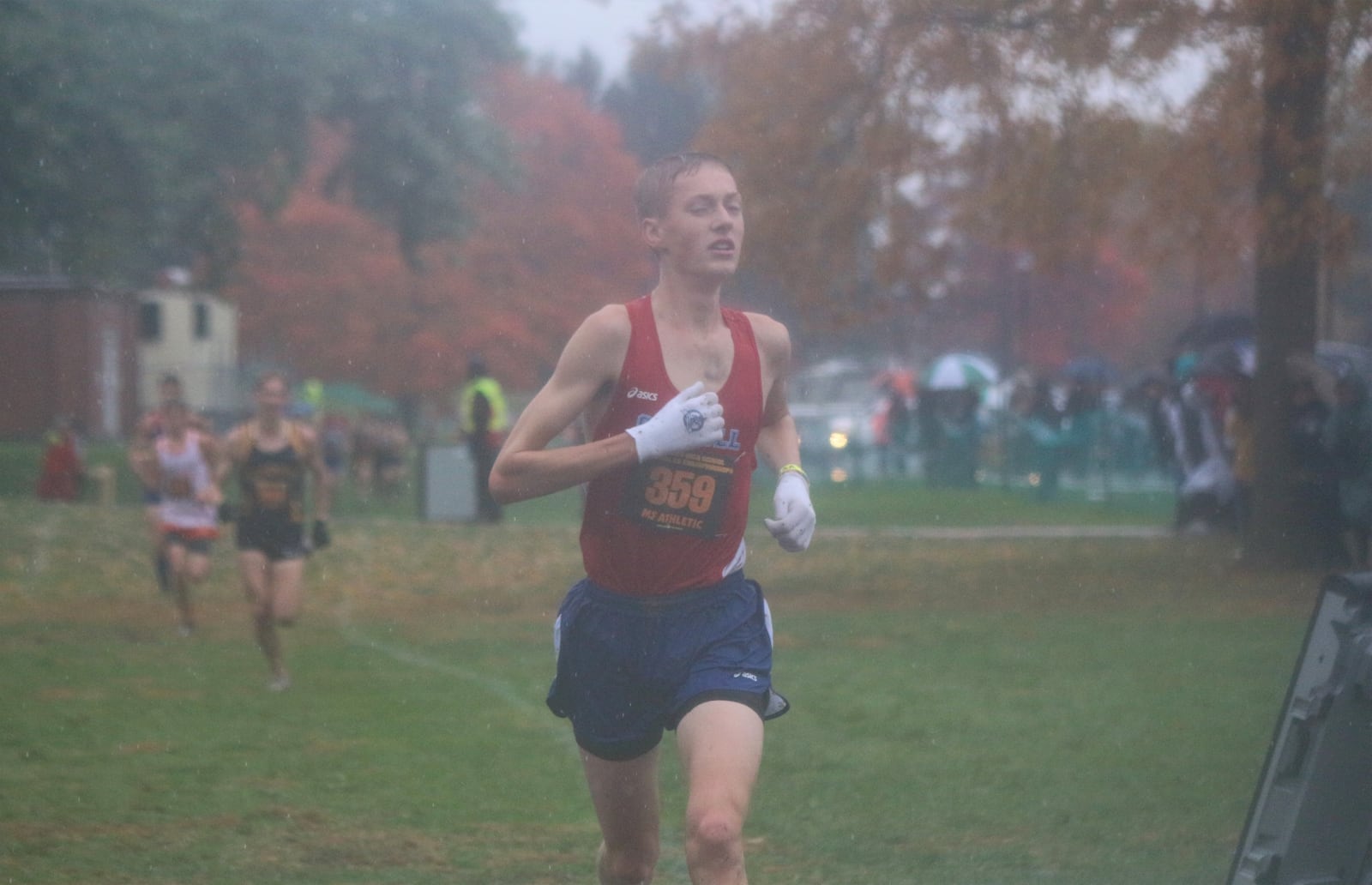 Carroll junior Kevin Angew won the Division II regional championship, helping the Patriots capture the team title Saturday in Troy. Greg Billing / Contributed