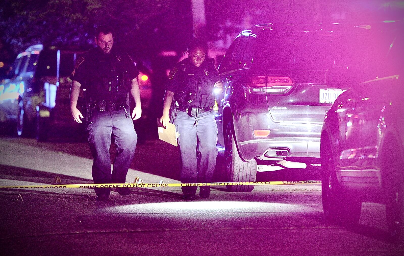 Springfield Police responded to a man shot on the street on Rosewood Avenue on Saturday evening July 8, 2023. MARSHALL GORBY \STAFF