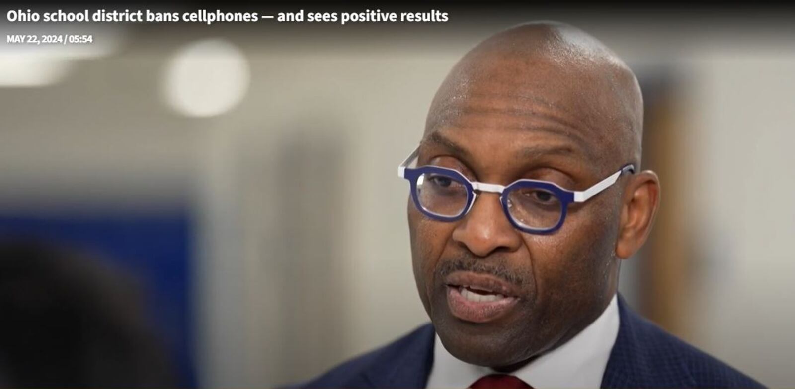 The cellphone policy at Dunbar High School was highlighted on a recent episode of the Today show on NBC. David Lawrence, Dayton Public Schools Superintendent during the interview. CREDIT: TODAY SHOW