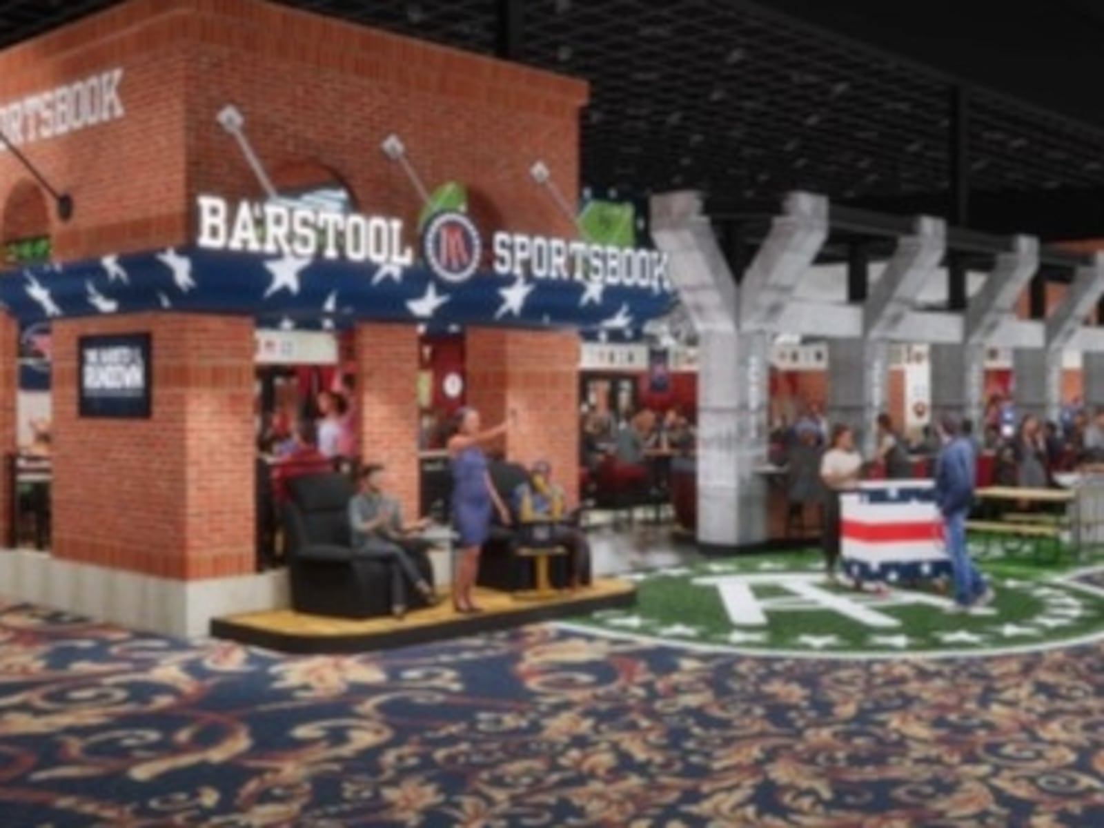 Barstool Sportsbook, a new restaurant and bar, is opening inside Hollywood Gaming at Dayton Raceway on Sunday, March 12 (CONTRIBUTED PHOTO).