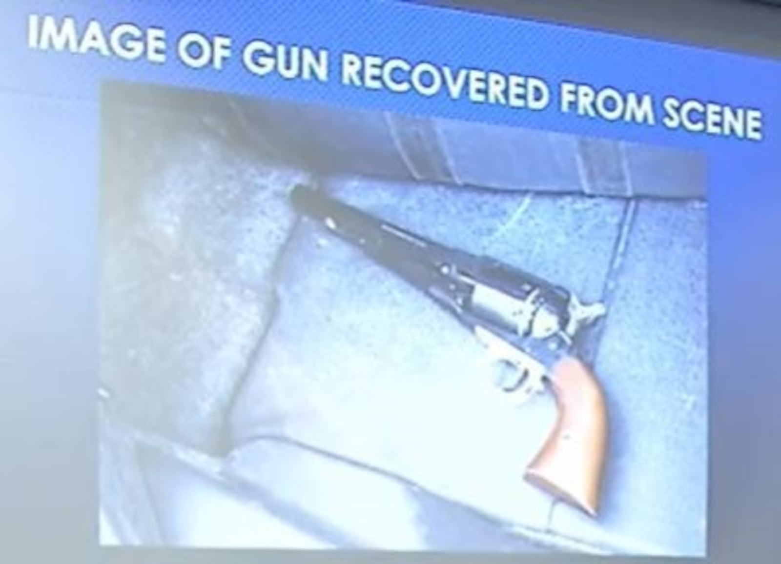 Moraine police provided this image of a gun they said a man had in his hand inside his crashed vehicle on I-75 early Wednesday.