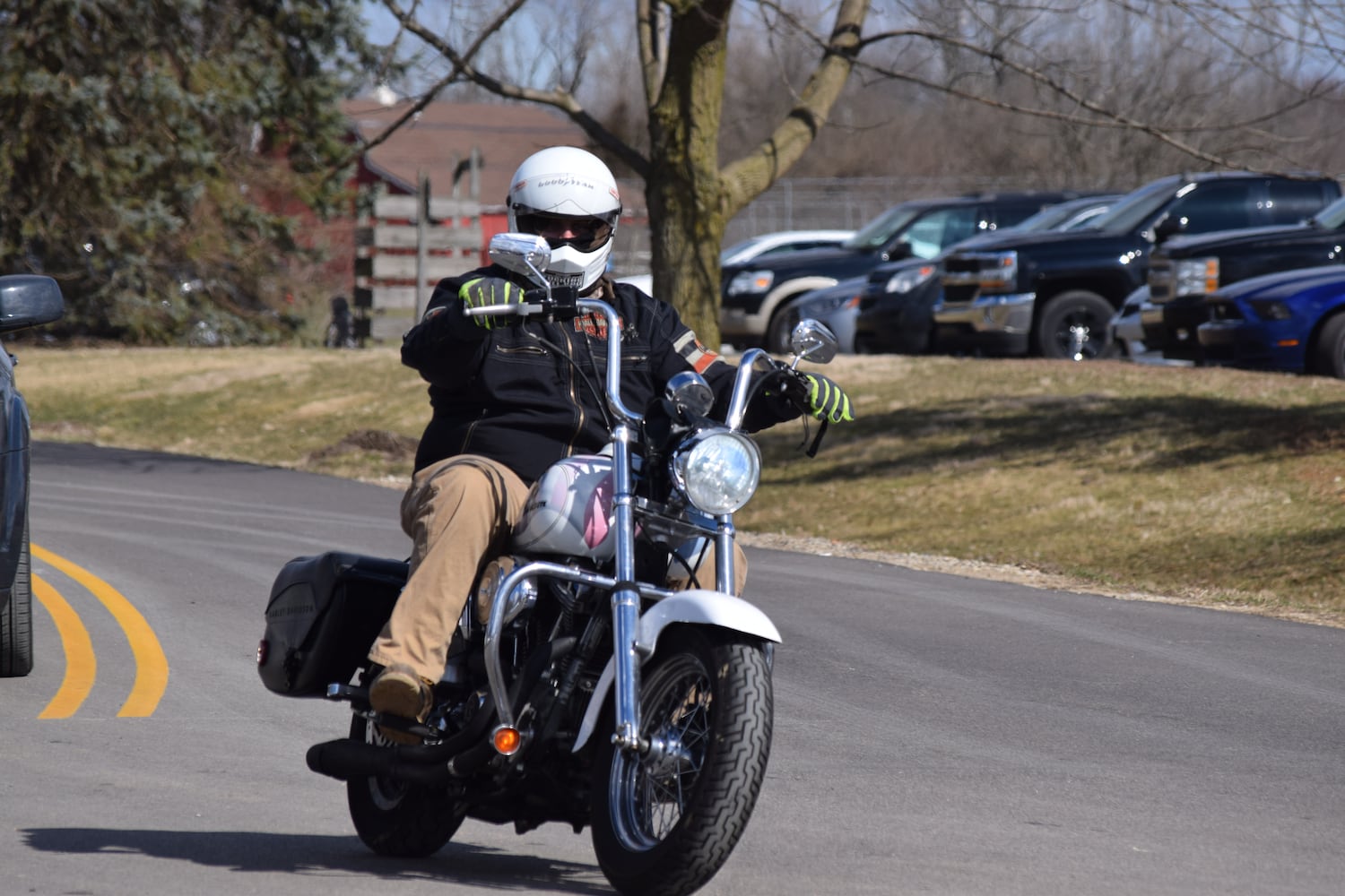 PHOTOS: Thousands of Outlaws attend motorcycle gang leaders funeral at Montgomery County Fairgrounds.