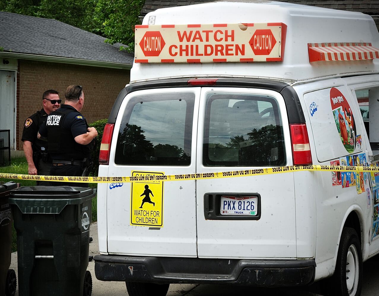 Man shot while driving ice cream truck in Dayton Thursday, July 7, 2022. MARSHALL GORBY \STAFF