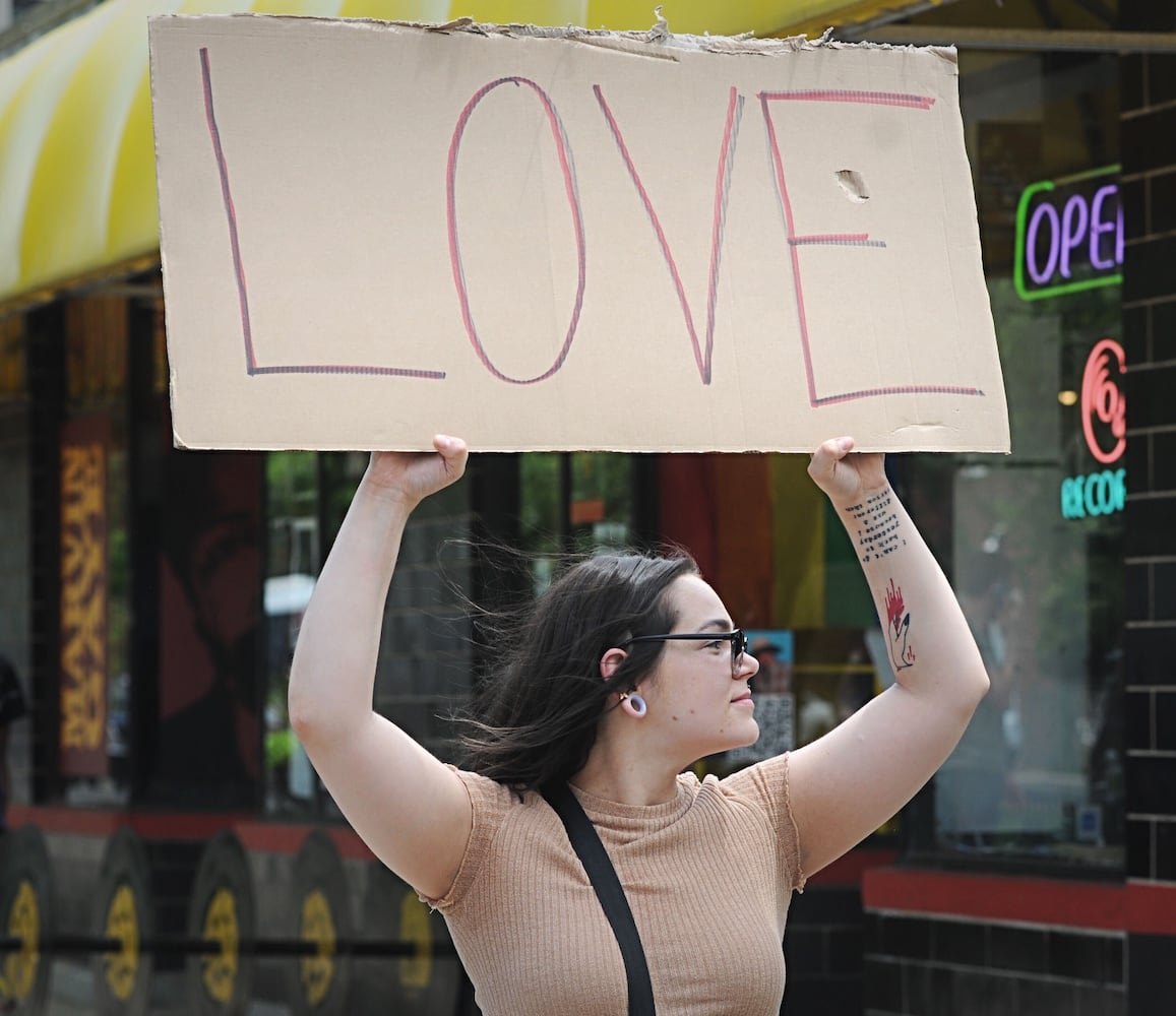 PHOTOS: Protestors march through the Oregon District Thursday