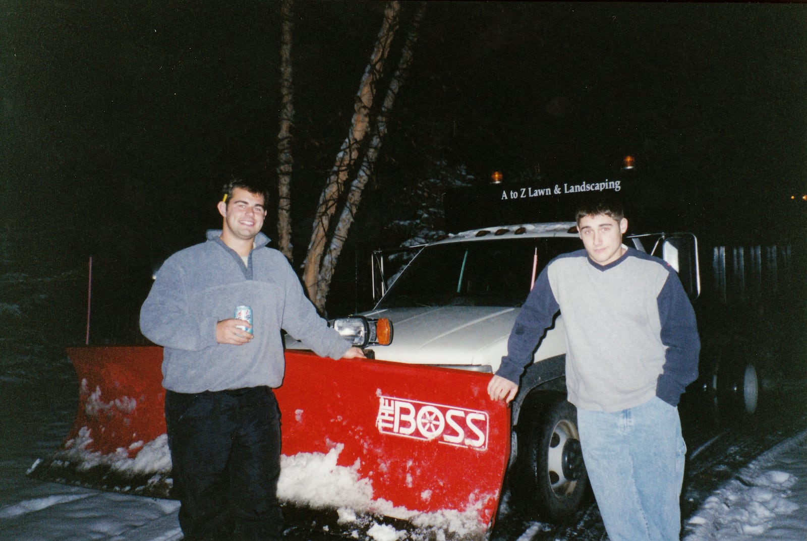 Ziehler (Left) was always looking for ways to earn extra money. He is shown in 2003 with brother Stephen finishing up a snow plowing job.