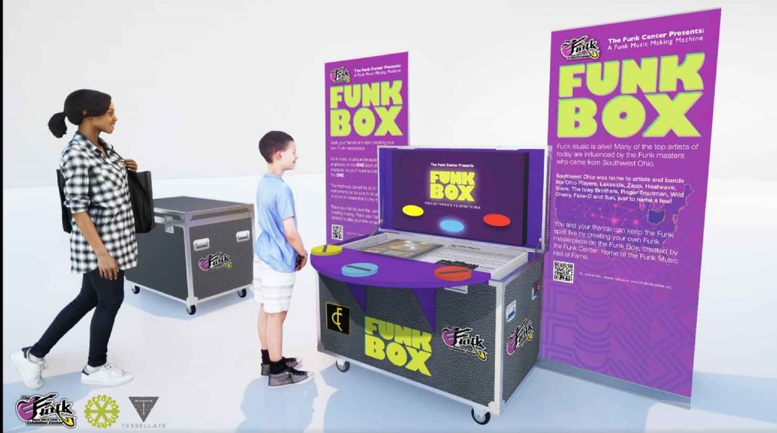 The Funk Box Experience, one of the new ventures from The Funk Center, was created by Akron-native Joseph Karadin from Tessellate Studio Group with input from funk scholars like Rickey Vincent and Dr. Scot Brown. CONTRIBUTED