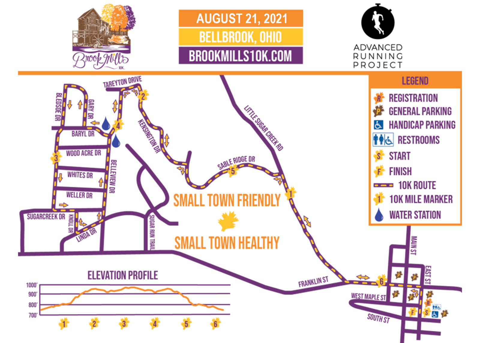 A map of the Brook Mills 10k, which will shut down some roads in Beavercreek on Saturday. CONTRIBUTED