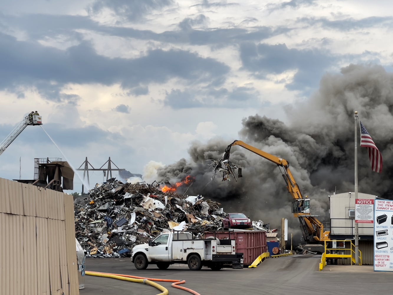 Fire at Franklin Iron and Metal Corp.