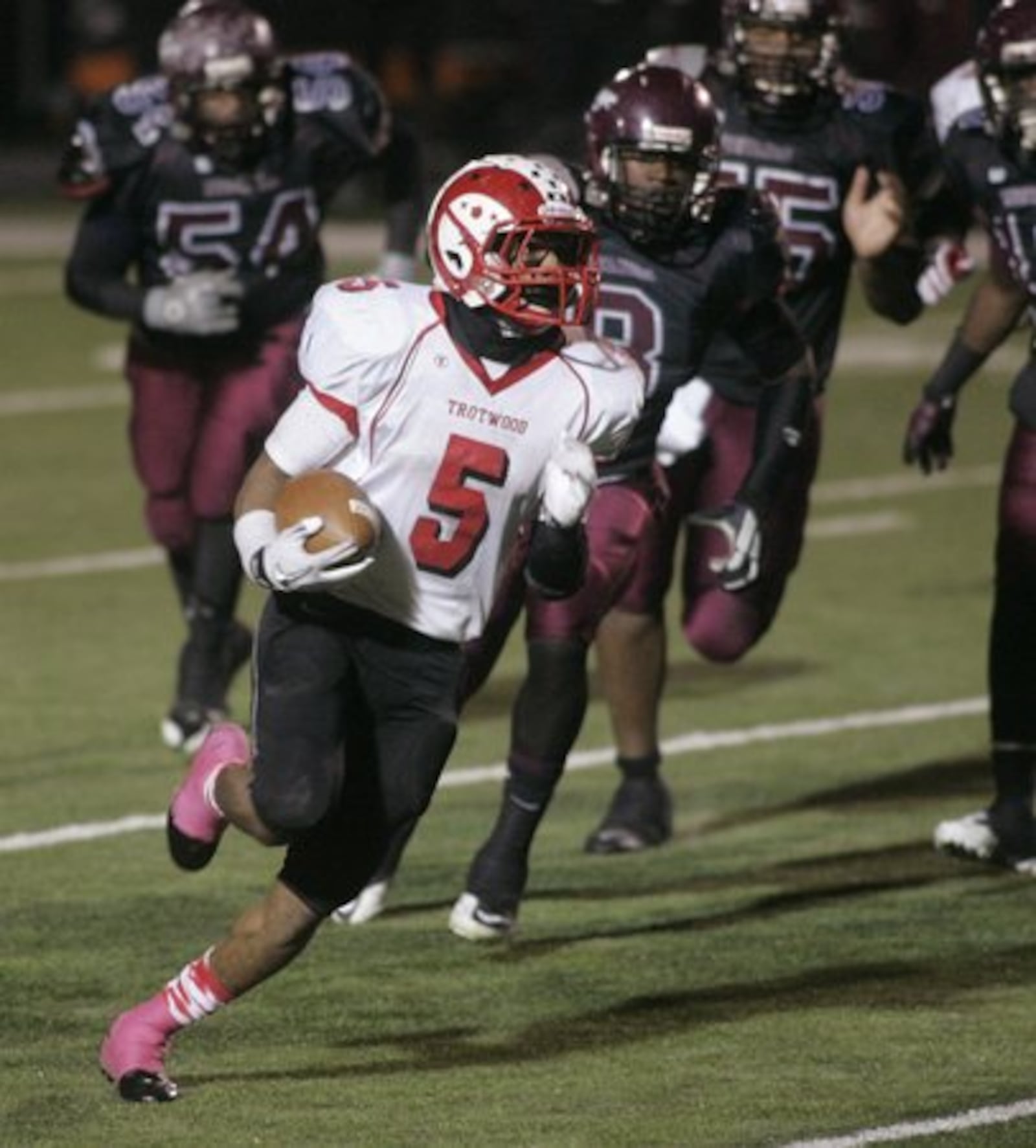 Antwan Gilbert ran for 184 yards in the loss. Trotwood-Madison High School played Maple Heights in the Division II state finals football game.