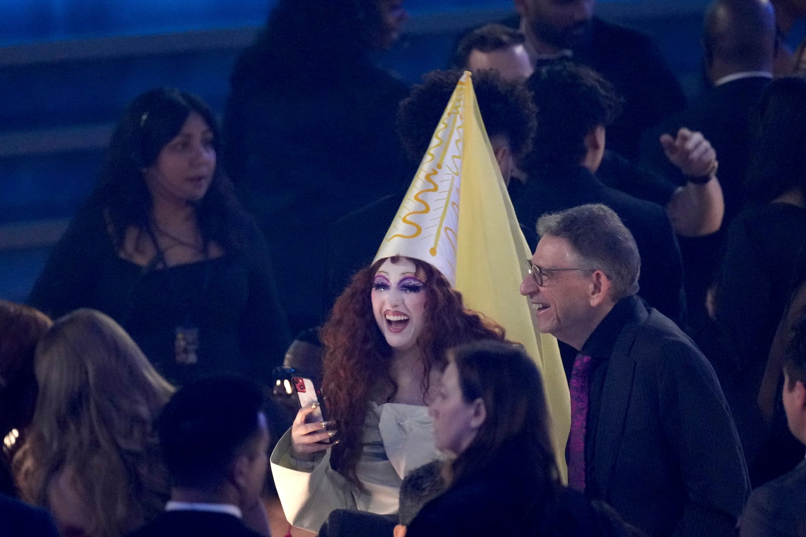 Chappell Roan in the audience during the 67th annual Grammy Awards on Sunday, Feb. 2, 2025, in Los Angeles. (AP Photo/Chris Pizzello)