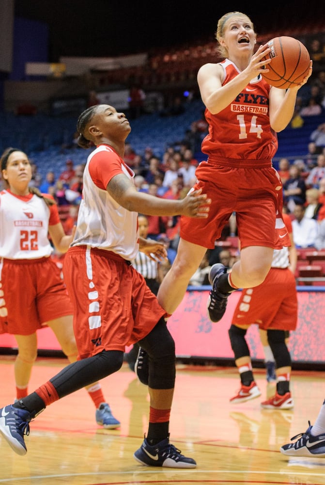 Dayton basketball teams hit the court for Red & Blue Game