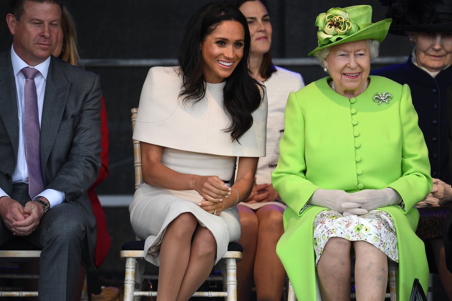 Photos: Meghan Markle stuns at first solo outing with Queen Elizabeth