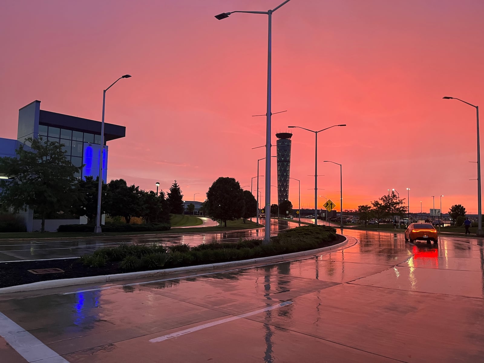 The Dayton International Airport at dusk. CORNELIUS FROLIK / STAFF