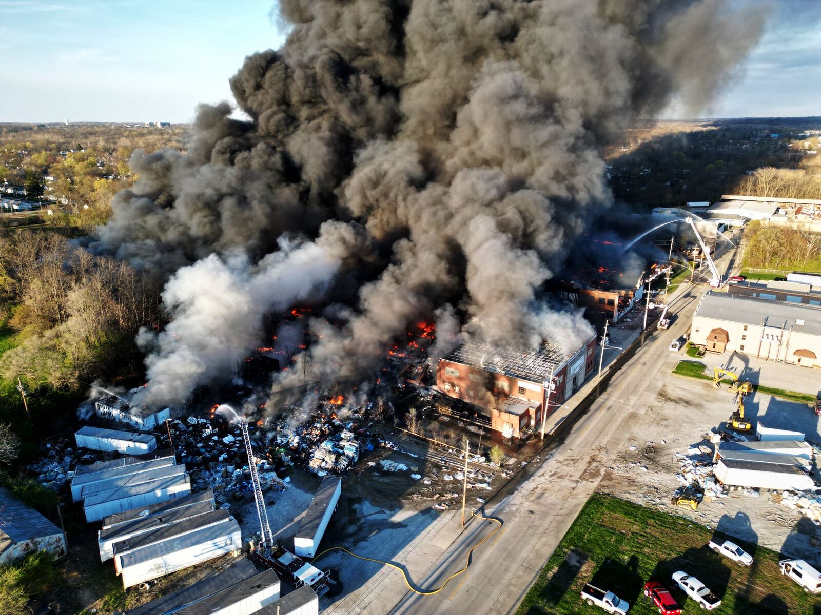 Crews battle large industrial fire in Richmond, Indiana on April 11 | Nick Graham/Staff