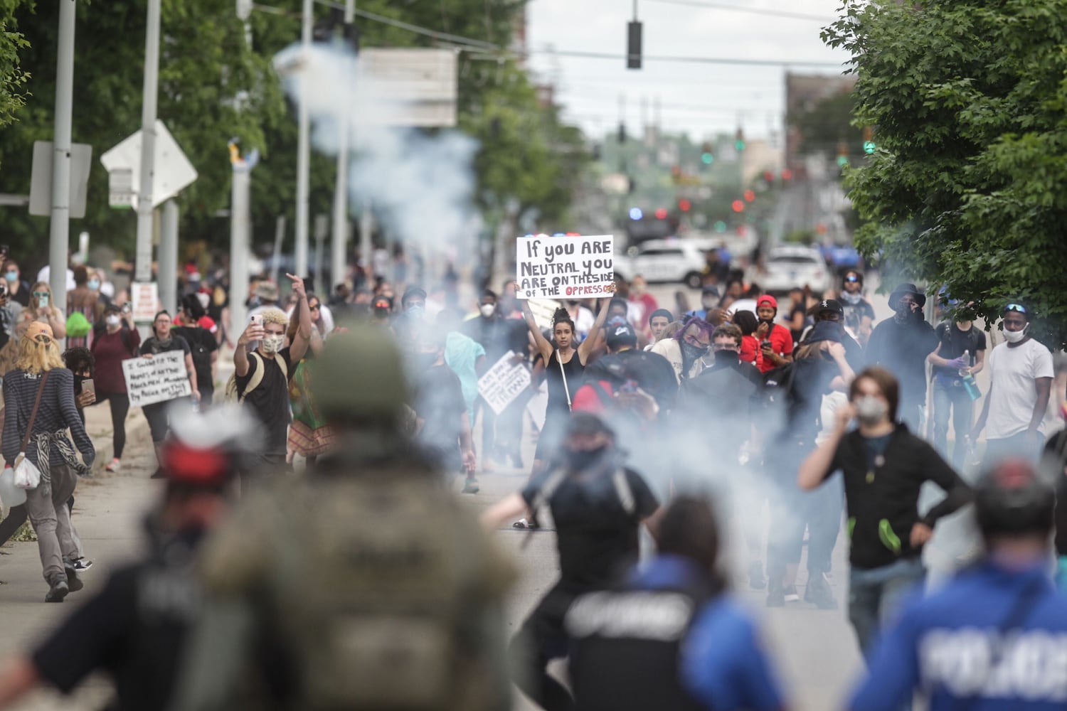 PHOTOS: Hundreds gather for protest in Dayton