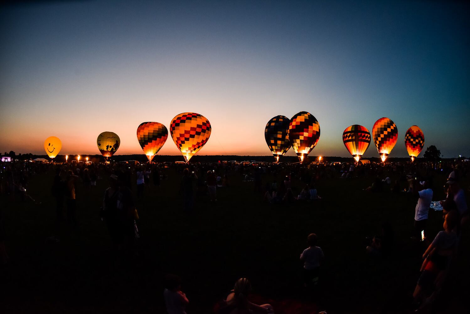 Ohio Challenge balloon glow and fireworks