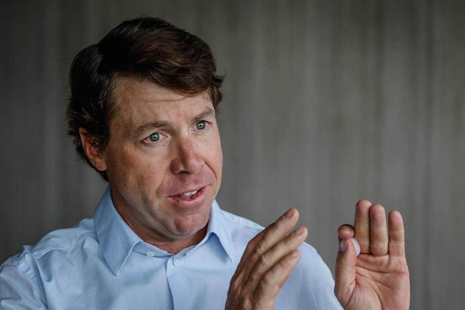 Alex Taylor, chairman and CEO of Dayton Daily News parent company Cox Enterprises, talks about the history and future of the company Monday, Aug. 21, 2023, at the AC Hotel in downtown Dayton. JIM NOELKER/STAFF