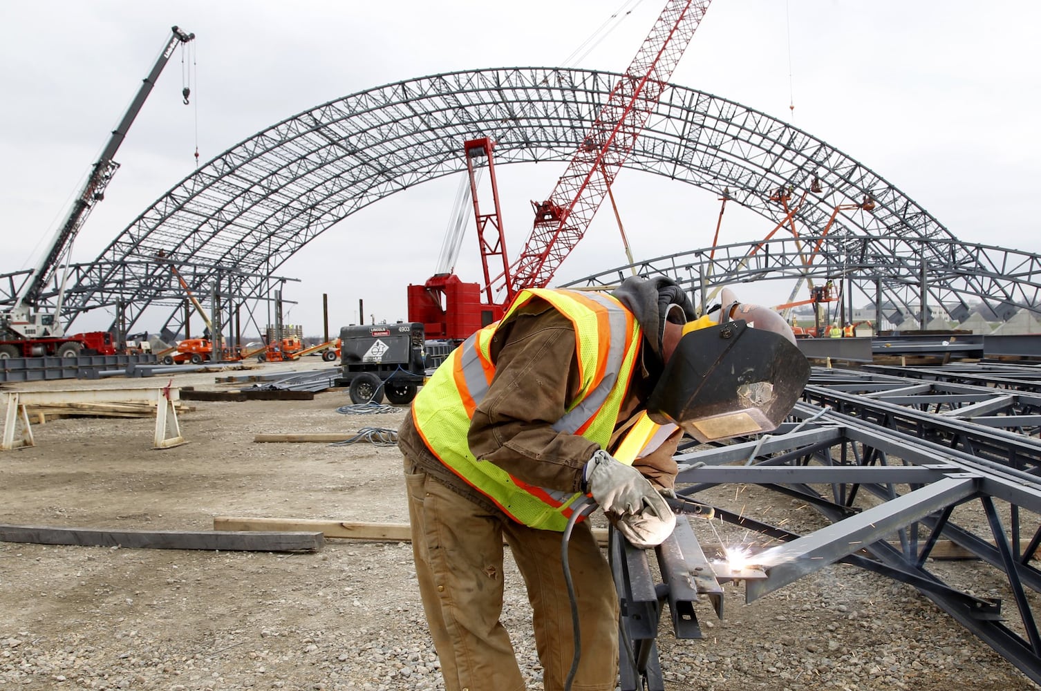 Construction underway on new Air Force museum hangar