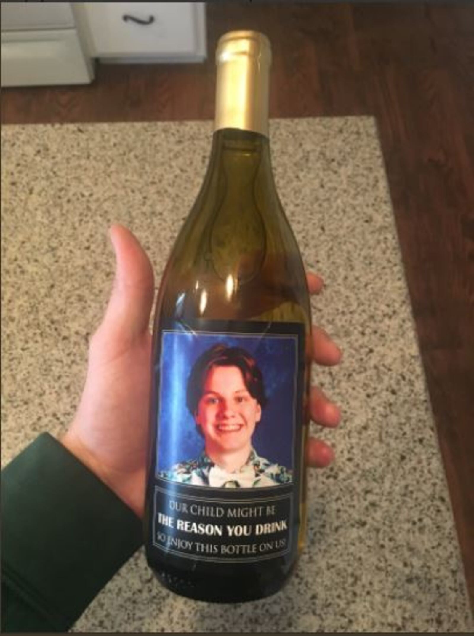 DJ Sommers' posted a photo of wine bottles his parents gave his brothers teacher on Twitter.