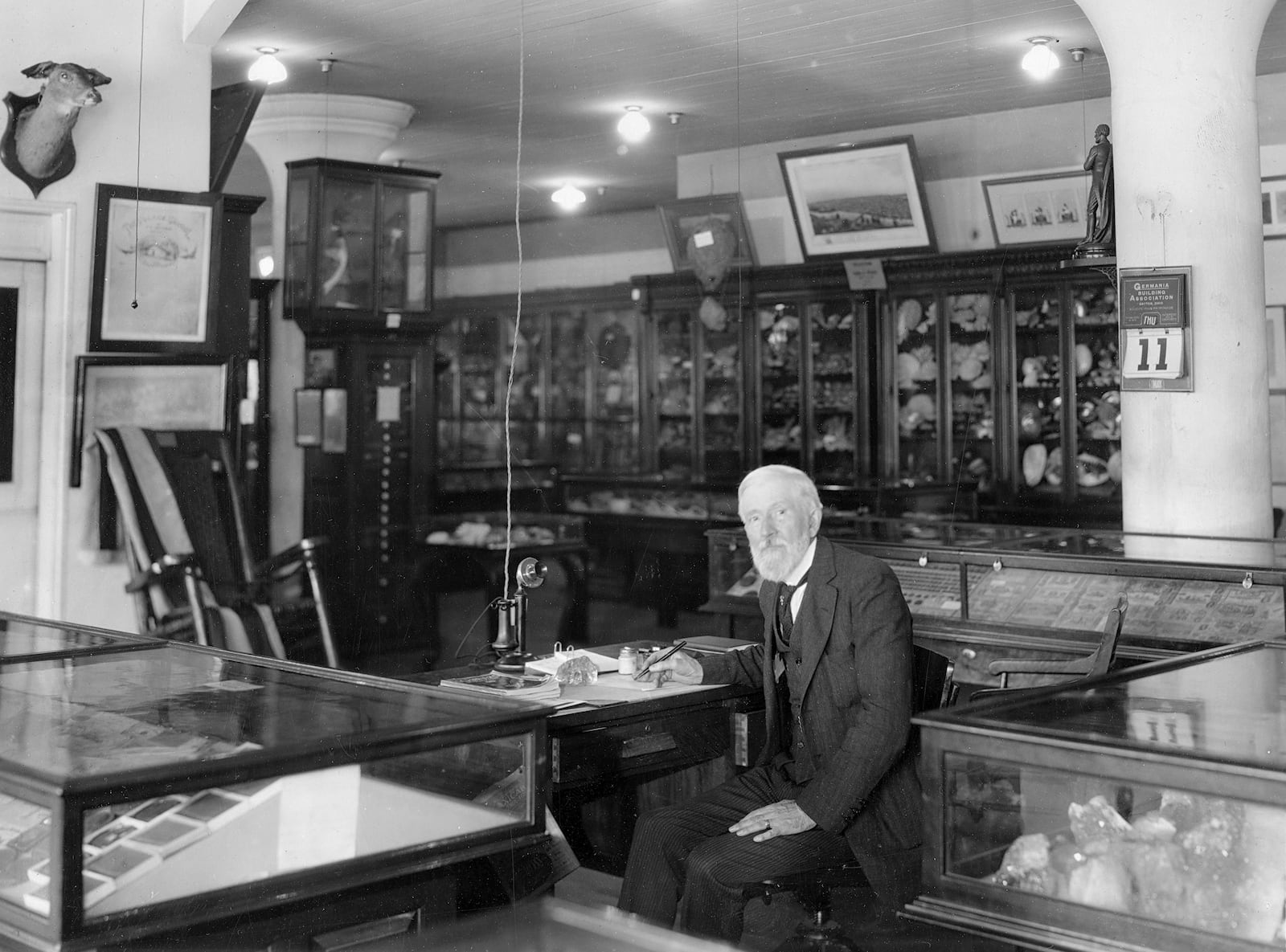 The second floor of the Dayton Library built in 1888 was used as a natural history museum and opened in 1893. C.L. Sullivan was the curator of the museum. DAYTON METRO LIBRARY