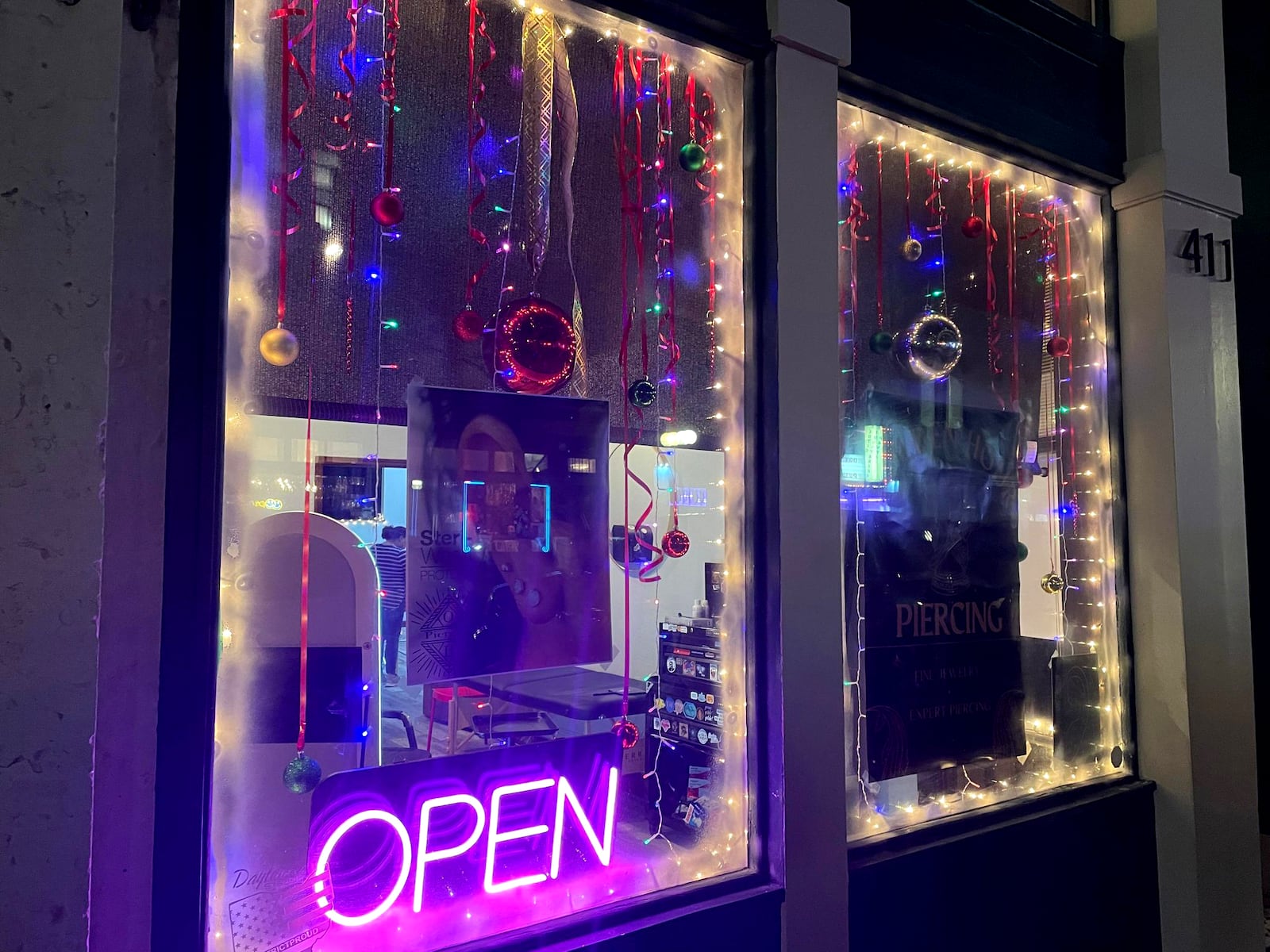 Golden Hour Piercings, competitor in the downtown Dayton Whimsical Windows contest in 2022