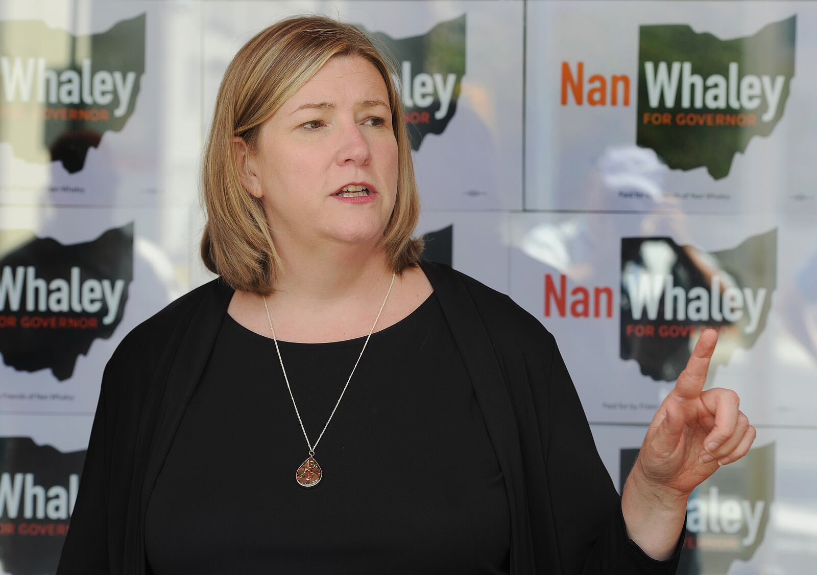 Dayton Mayor Nan Whaley, is seeking the Democratic nomination in the Ohio gubernatorial race.  Whaley said Thursday, Aug. 5, 2021, she will visit all 88 Ohio counties by early May, pledging to give voters “a voice, to listen to them and to give them power, because Ohio deserves better.” MARSHALL GORBY\STAFF