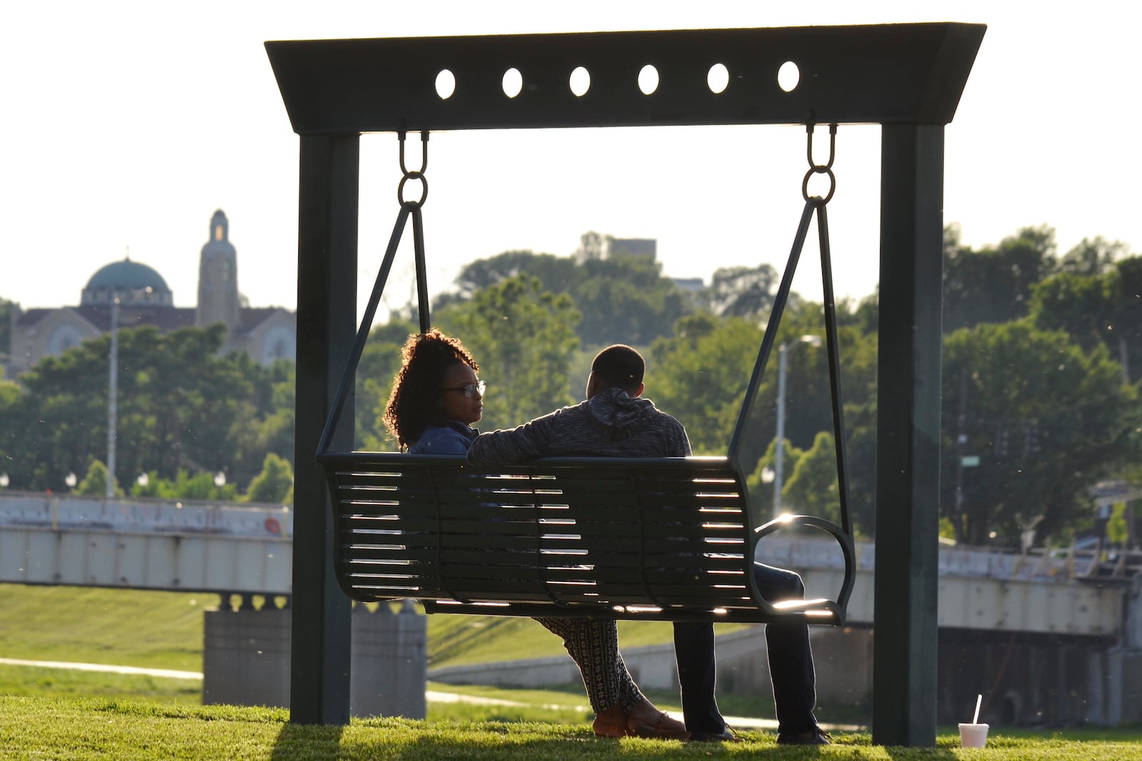 The familiar swings are back at RiverScape MetroPark. CONTRIBUTED