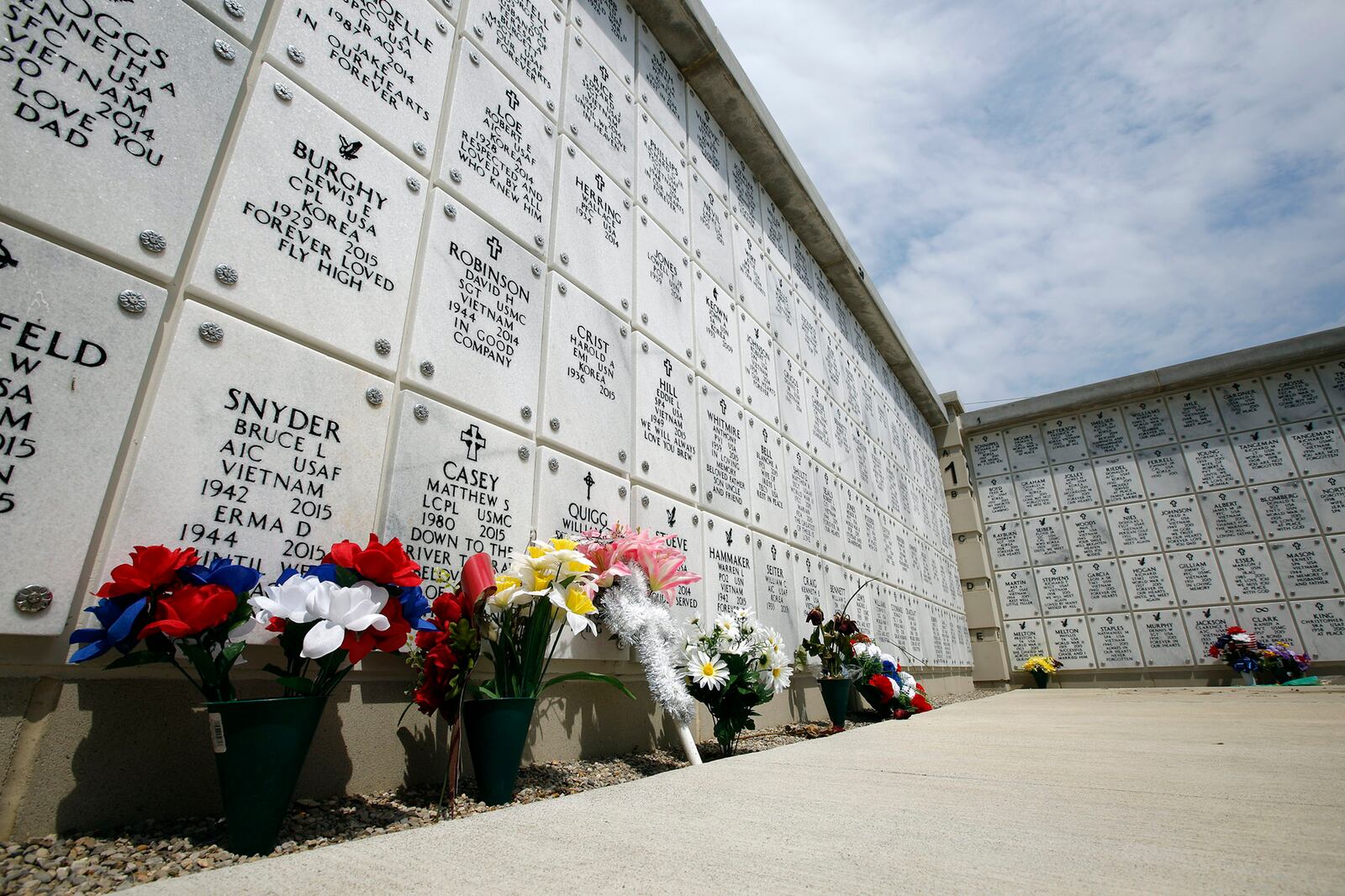 A Columbarium was recently added to the Dayton National Cemetery.  TY GREENLEES / STAFF