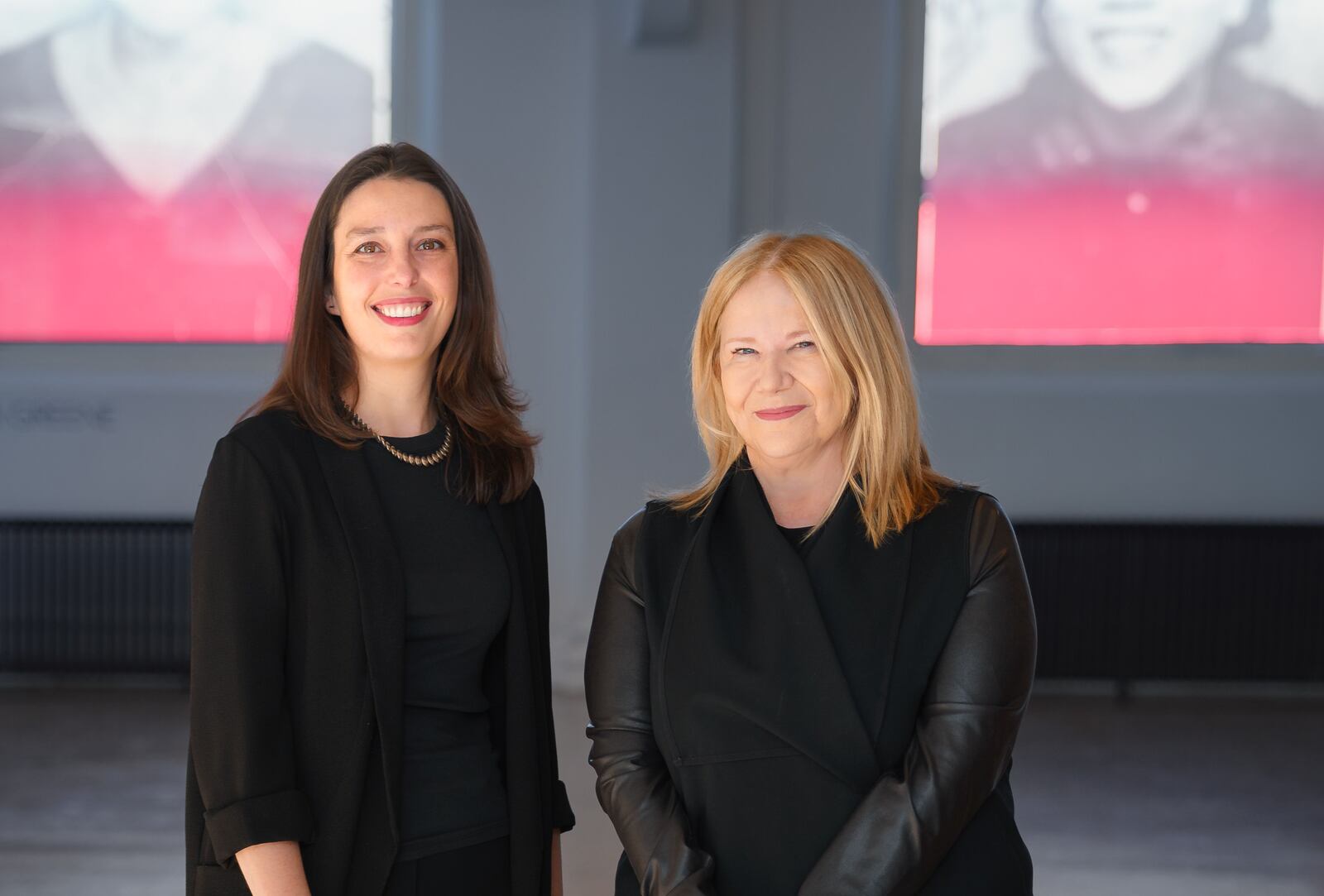 Katherine Siegwarh (left) with Mary Ellen Goeke of Cincinnati-based FotoFocus. PHOTO BY JACOB DRABIK