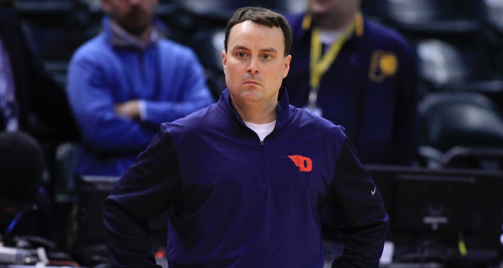 Dayton Flyers coach Archie Miller watches the team practice before the NCAA tournament on March 16, 2017. David Jablonski/Staff