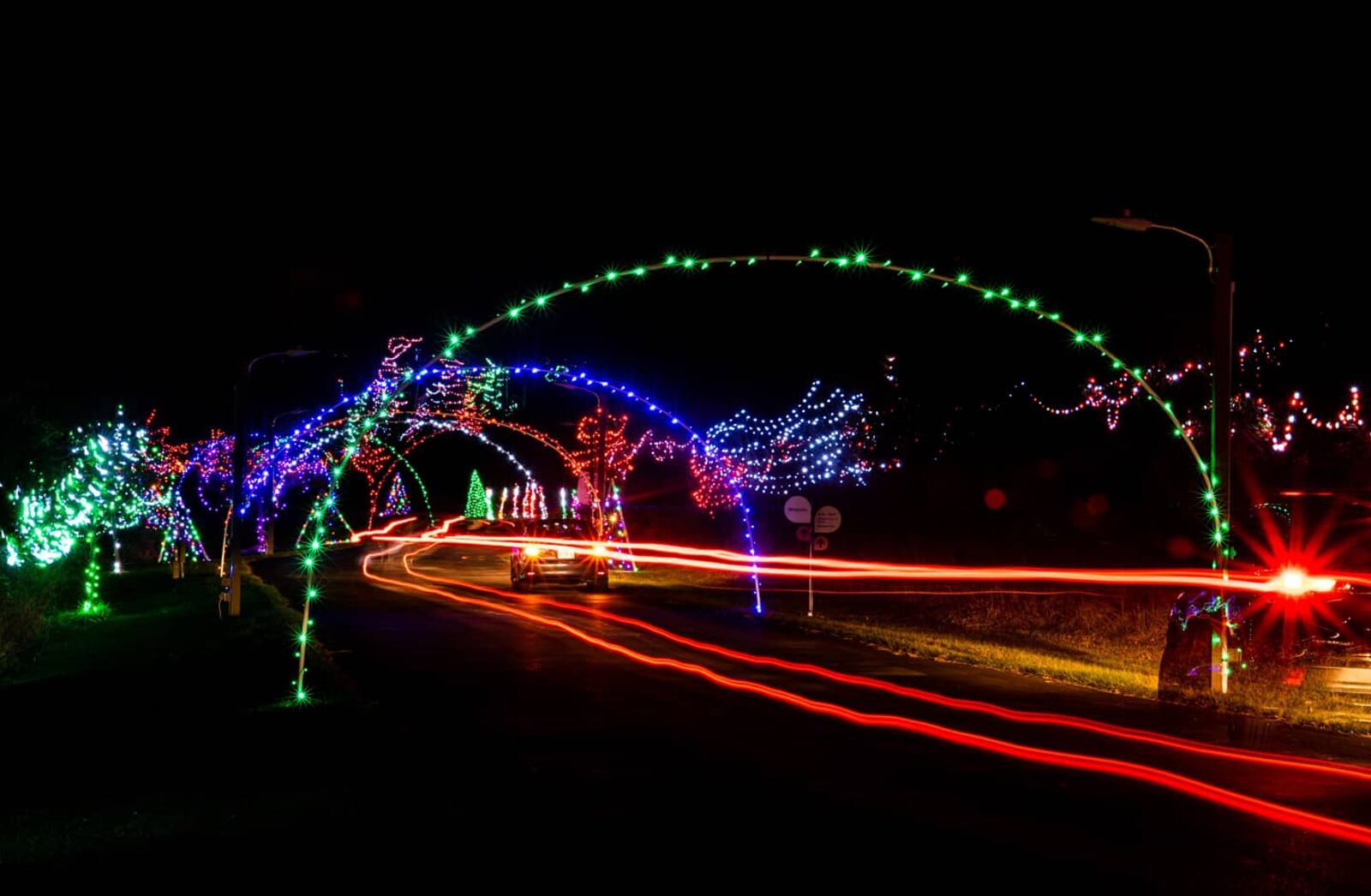 Journey Borealis drive-thru holiday light display at Pyramid Hill Sculpture Park in Hamilton. NICK GRAHAM / STAFF