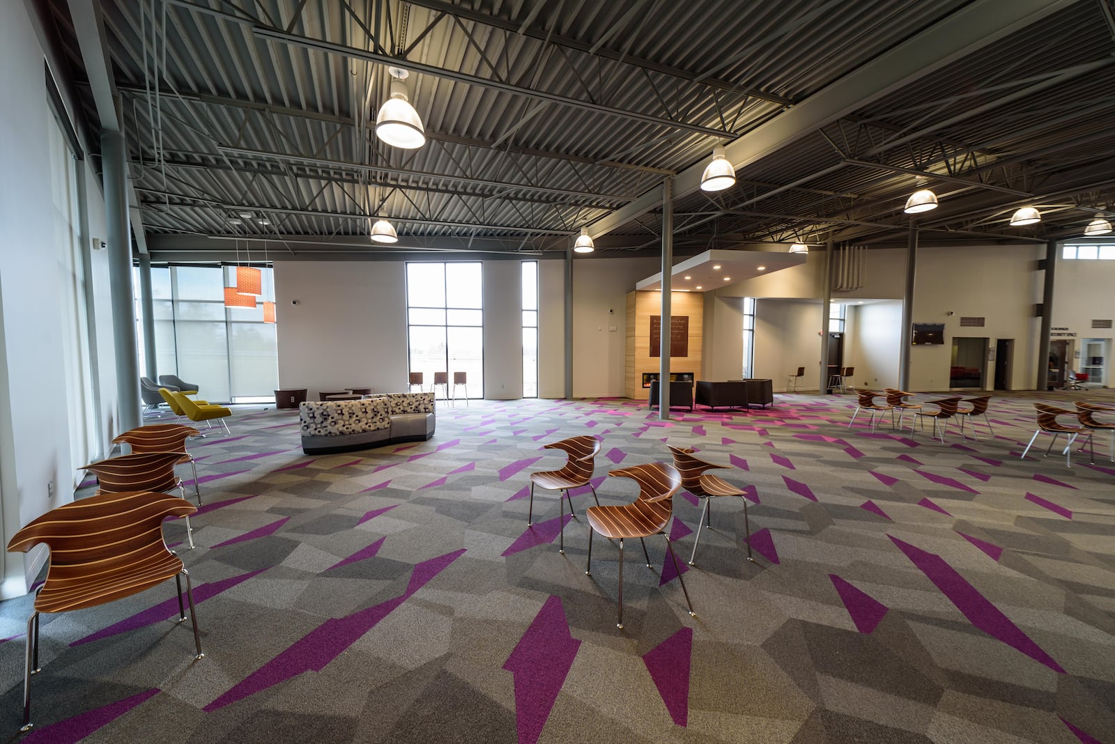 Here’s a look during the final stages of construction at the Dayton Metro Library’s future West Branch, located on 300 Abbey Ave. at U.S. 35 in west Dayton. The new building will replace the current Madden Hills and Westwood branches, which are located less than a mile away. The library is expected to open in February 2022. These photos were taken on November 17, 2021. TOM GILLIAM / CONTRIBUTING PHOTOGRAPHER