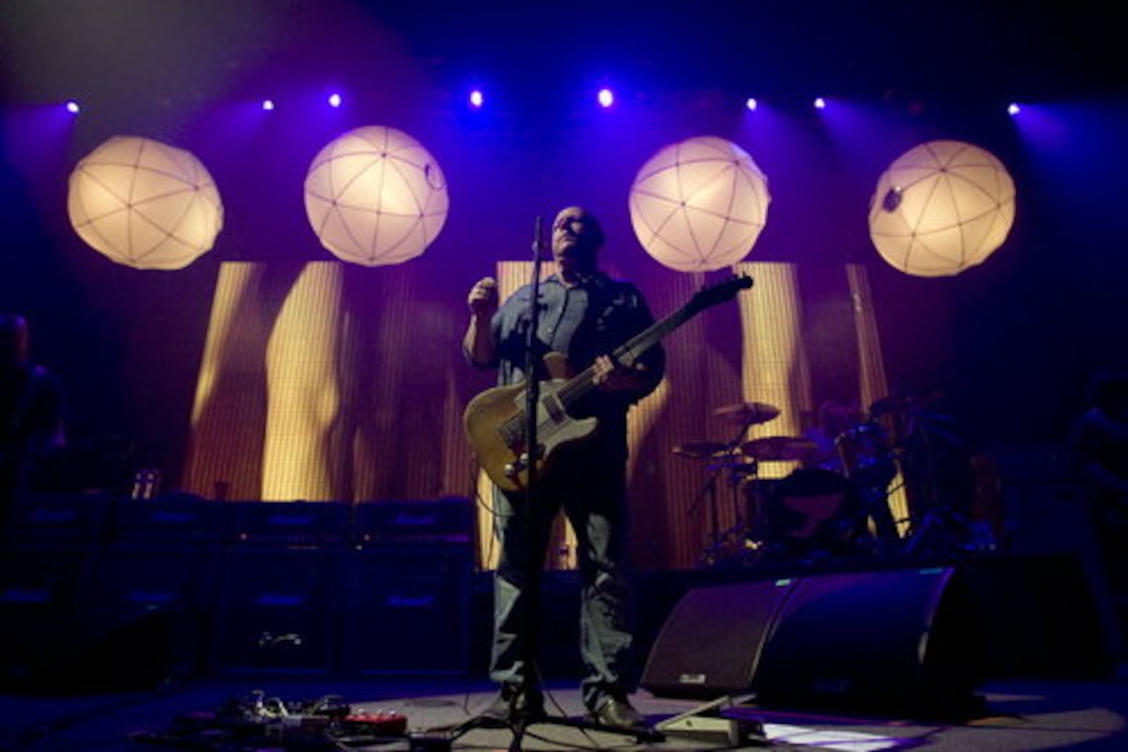 The Pixies's Frank Black , right and Joey Santiago perform with the band at the Austin Music Hall on Wednesday, Sept. 22, 2010.