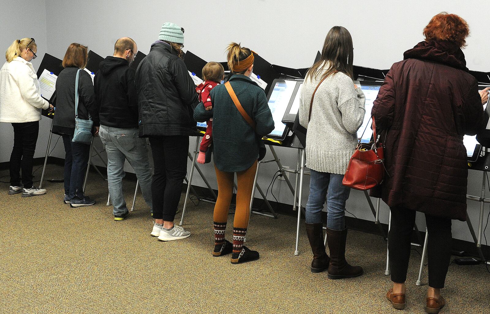 Greene County residents took advantage of early voting Friday, Nov. 3, 2023 at the Greene County Board of Elections in Xenia. MARSHALL GORBY\STAFF