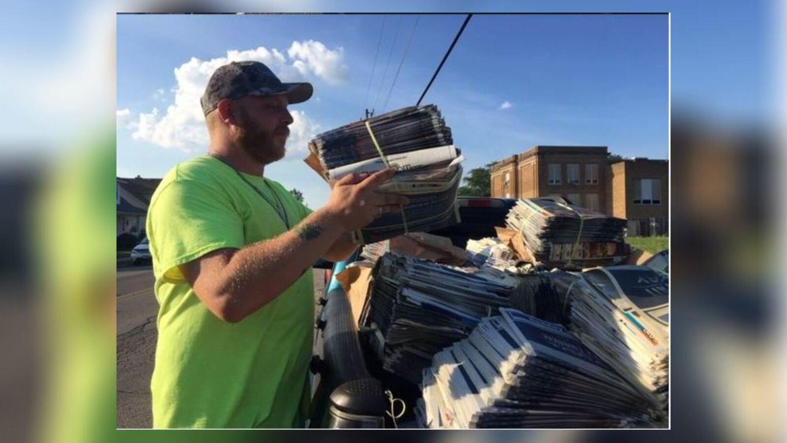 Joshua Barker, a newspaper carrier, helped a couple escape a house fire in Springfield early Tuesday (July 9, 2019). (Monica Castro/Staff)