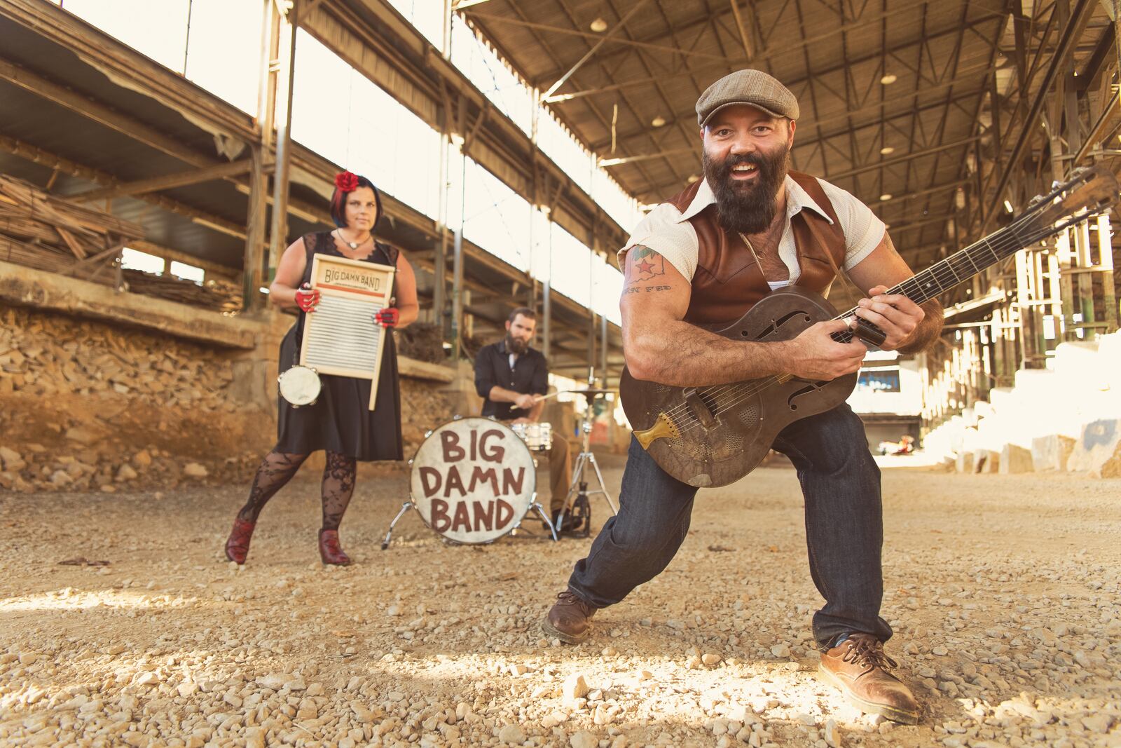 Before leaving for a European tour in mid-June, Indiana-based country blues act Reverend Peyton Big Damn Band, (left to right) Breezy, Max Senteney and Reverend Peyton, comes to town to open an eclectic summer concert season at Levitt Pavilion in Dayton on Thursday, June 1.