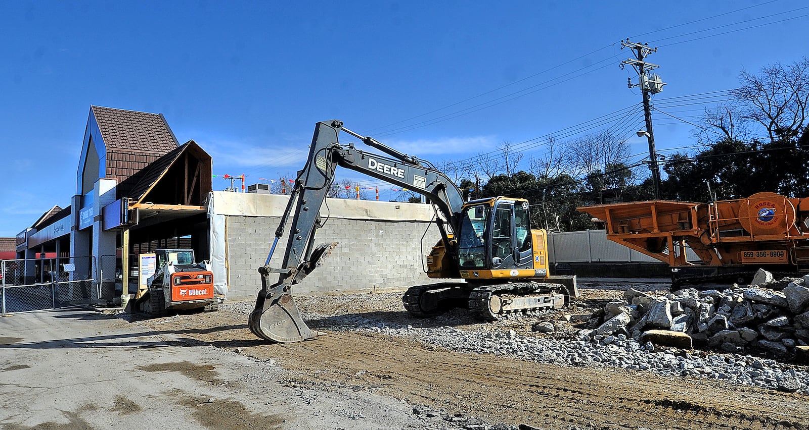 Panera Bread will add more space, a drive-through and parking after a demolition this week behind the Town & Country Shopping Center. MARSHALL GORBY\STAFF